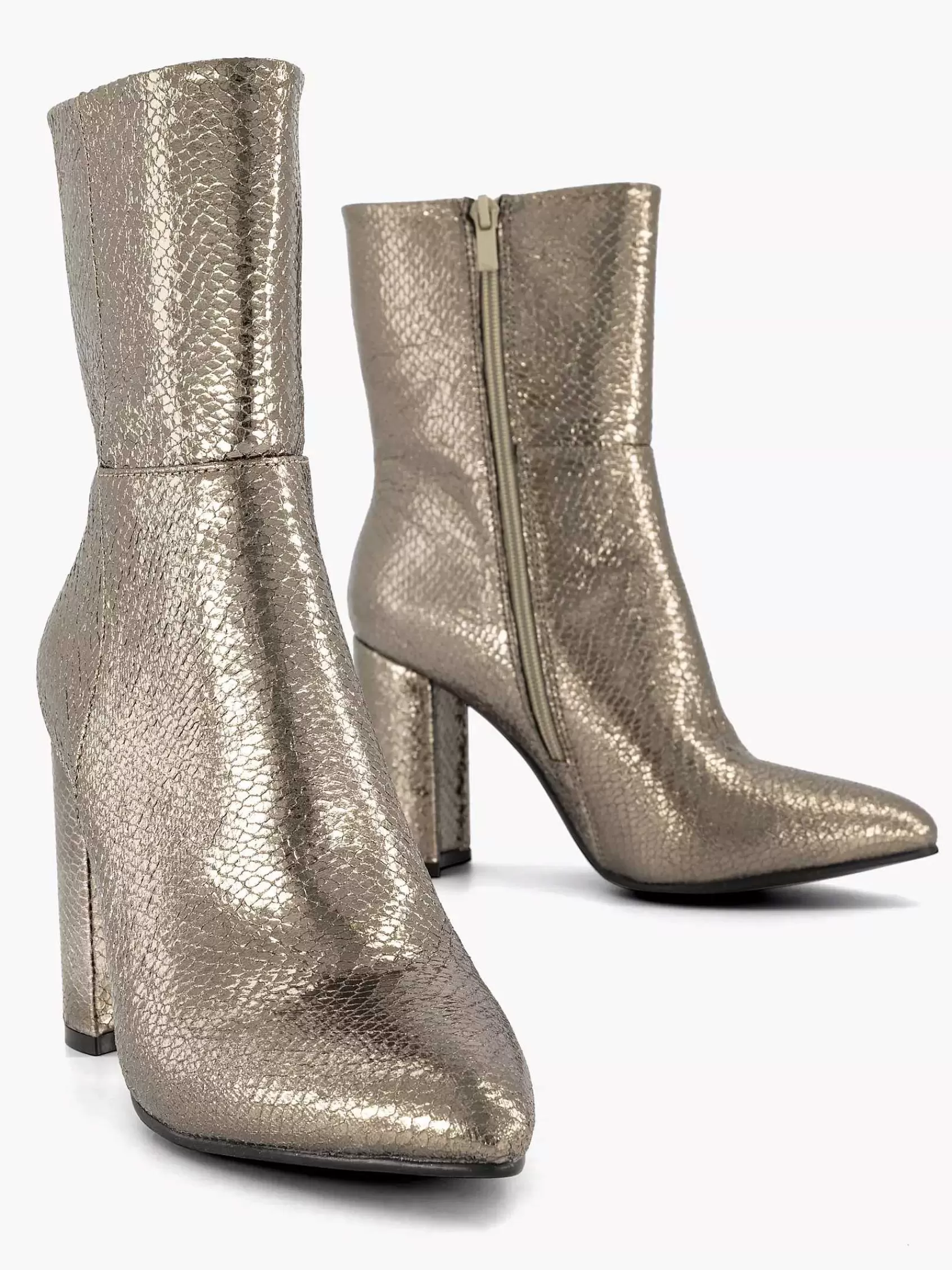 Dames Oxmox Enkellaarzen & Boots-Gouden Enkellaars Slangenprint