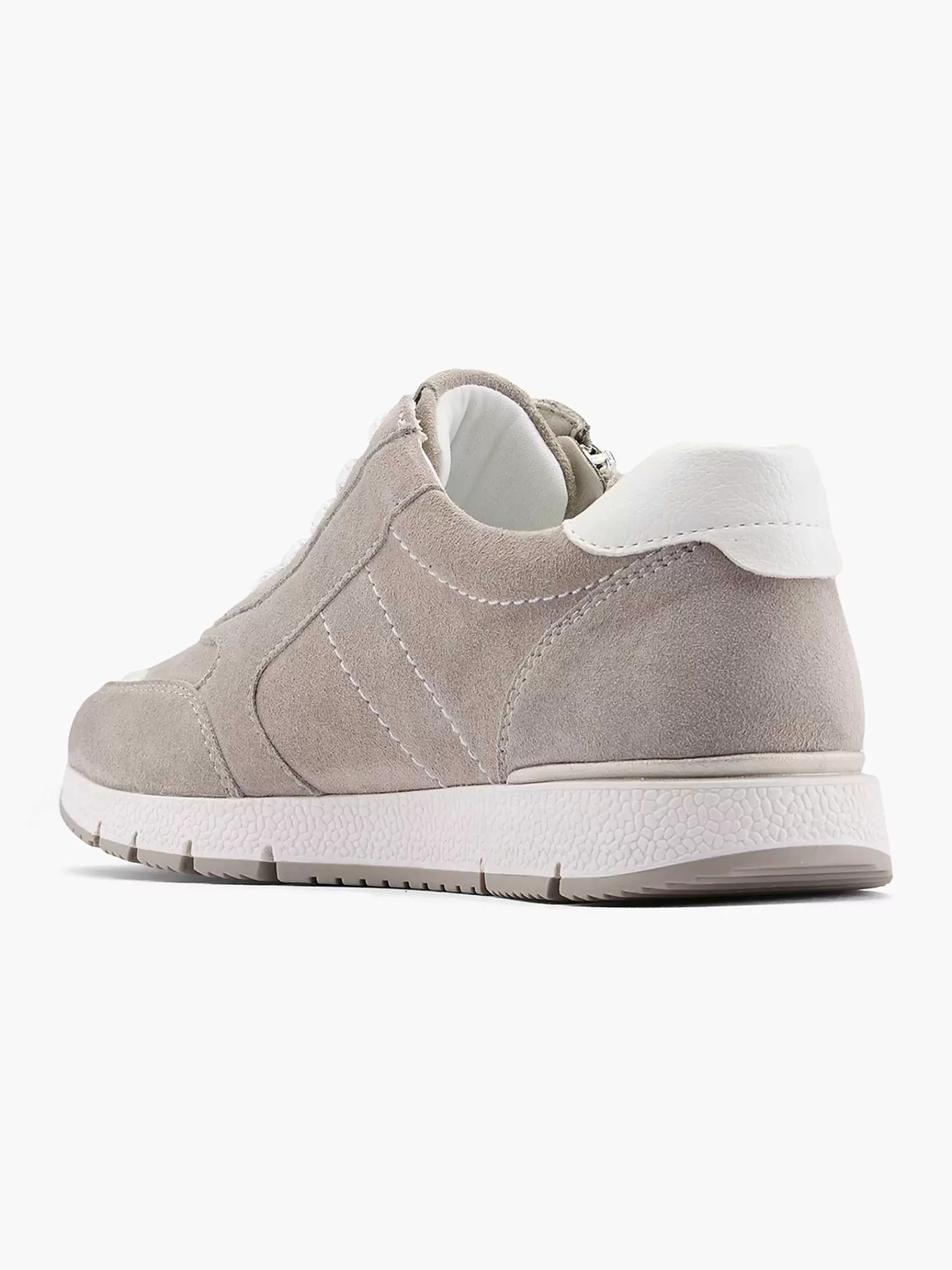 Dames Medicus Comfort Schoenen-Grijze Leren Comfort Sneaker