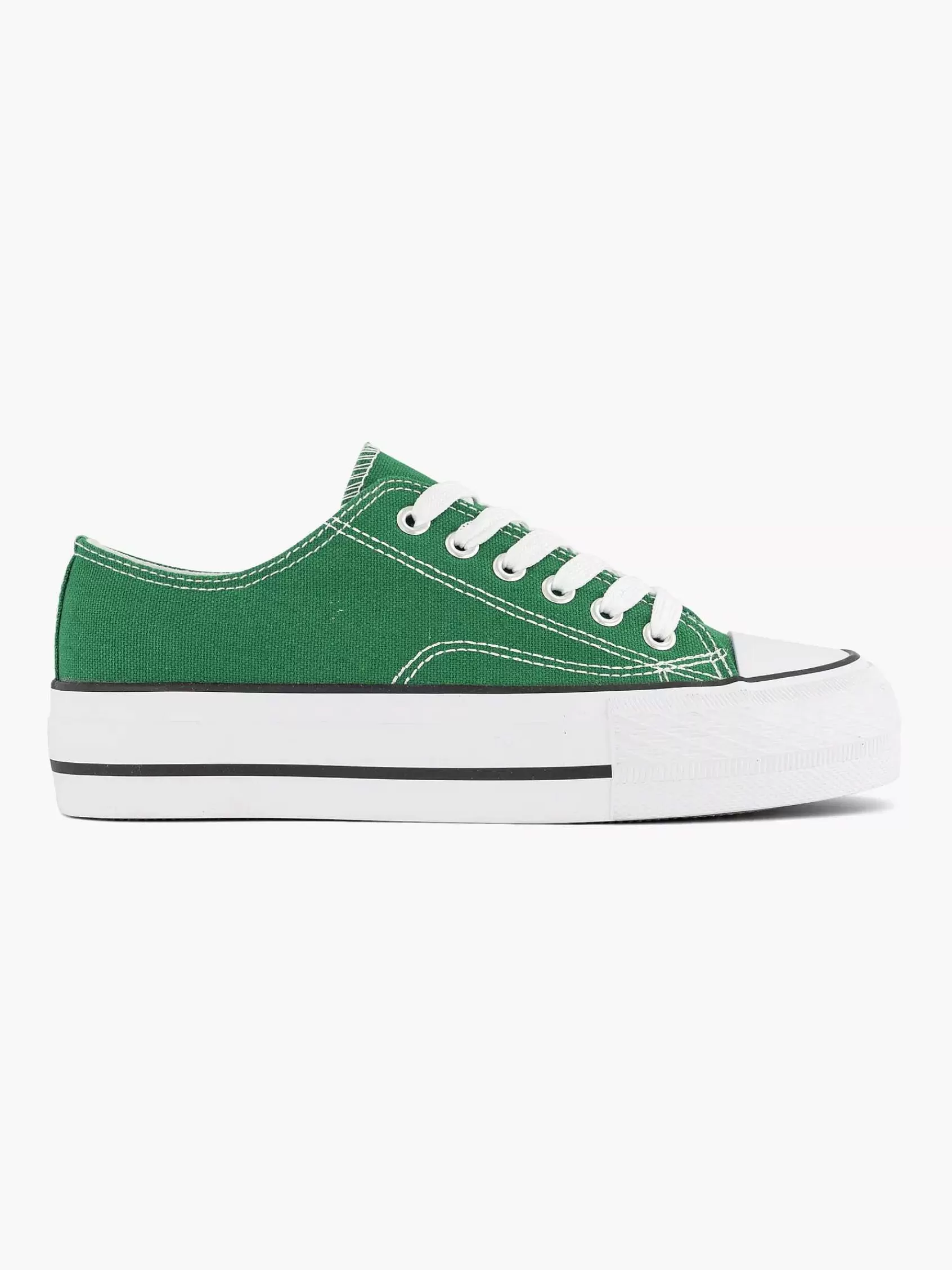 Dames Graceland Sneakers-Groene Canvas Sneaker