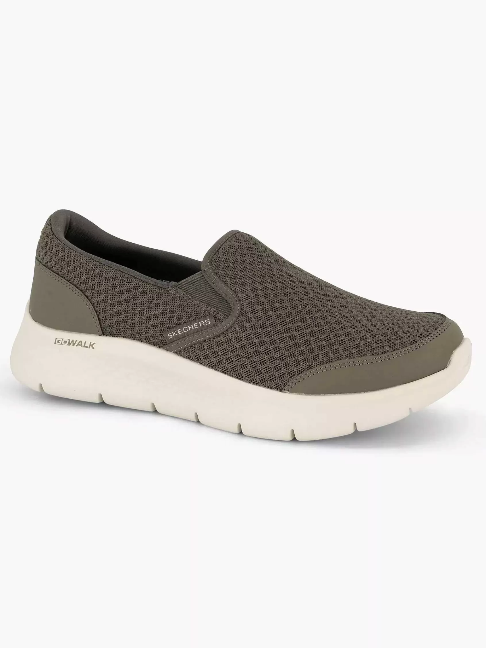 Heren Skechers Instappers-Groene Go Walk Flex - Request