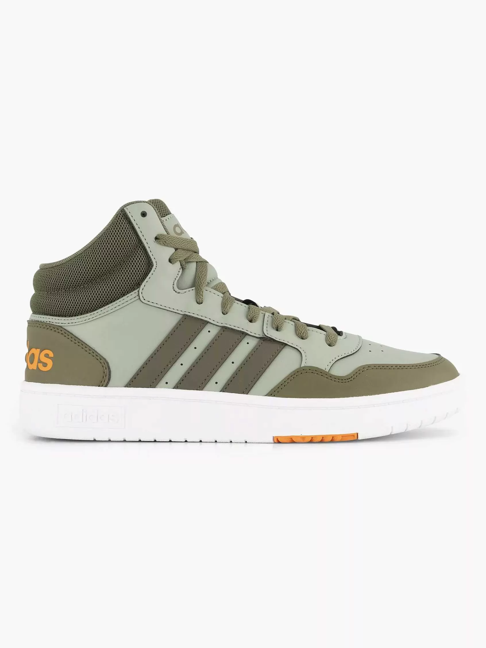 Heren adidas Sneakers-Groene Hoops 3.0 Mid