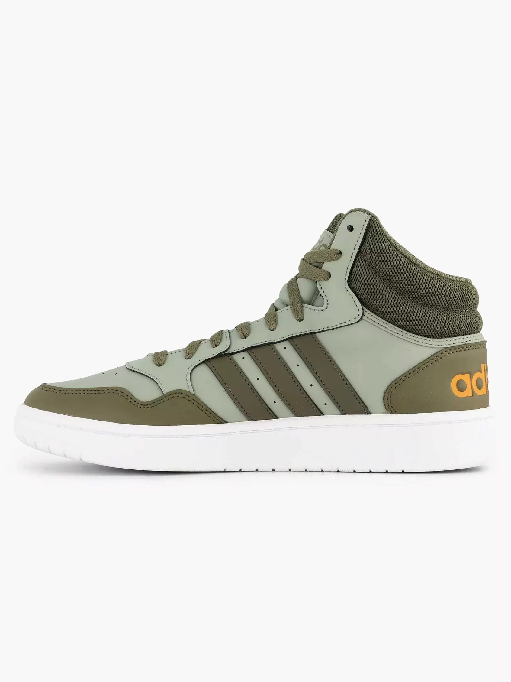 Heren adidas Sneakers-Groene Hoops 3.0 Mid