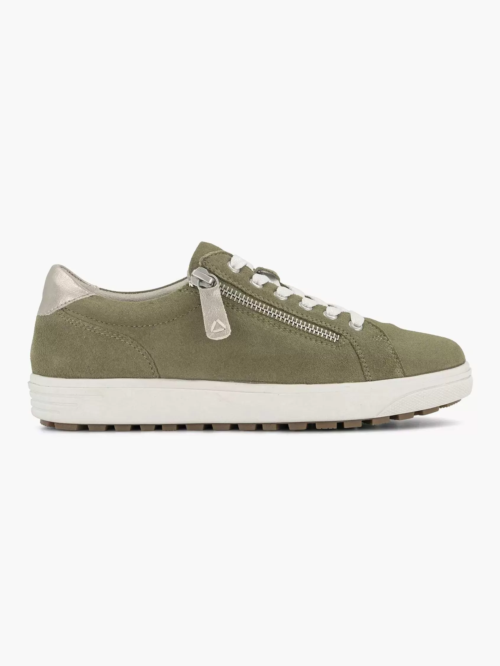 Dames Medicus Comfort Schoenen-Groene Leren Comfort Sneaker