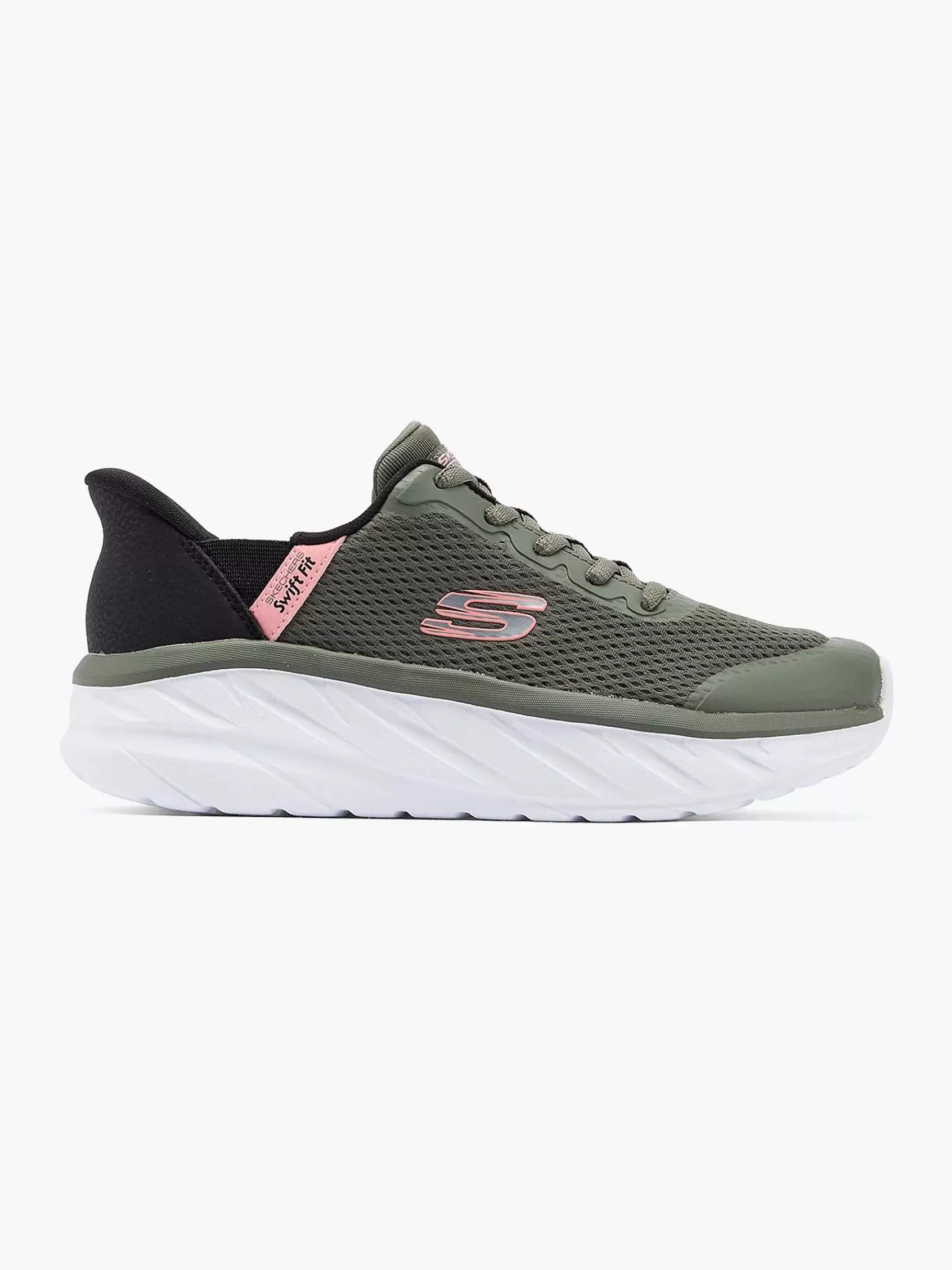 Dames Skechers Sneakers-Groene Sneaker Swift Fit - Hands Free Premium Cushioning