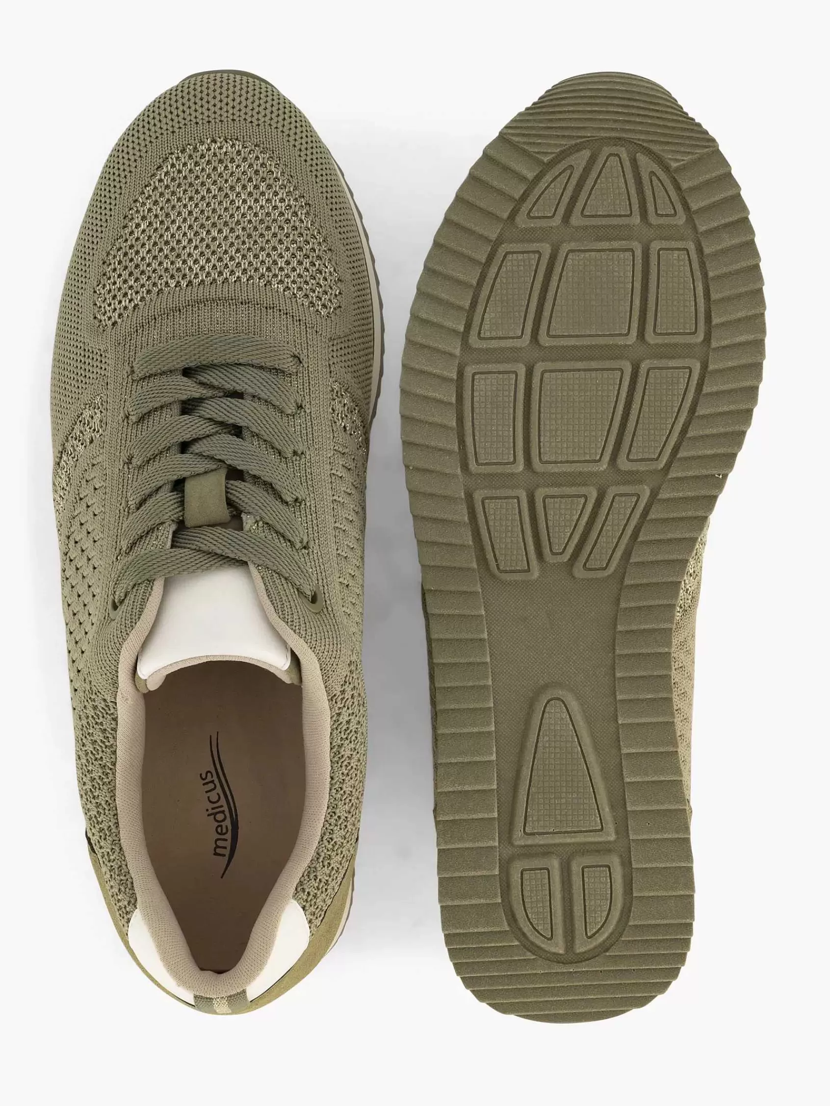 Dames Medicus Comfort Schoenen-Khaki Sneaker