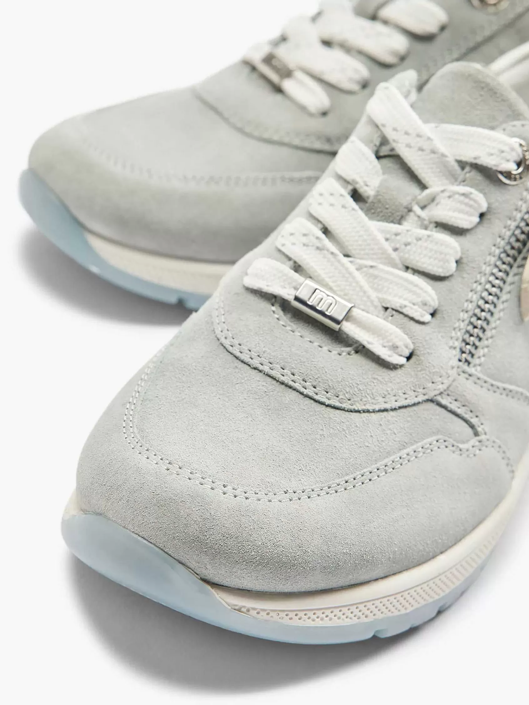 Dames Medicus Comfort Schoenen-Lichtblauwe Leren Sneaker