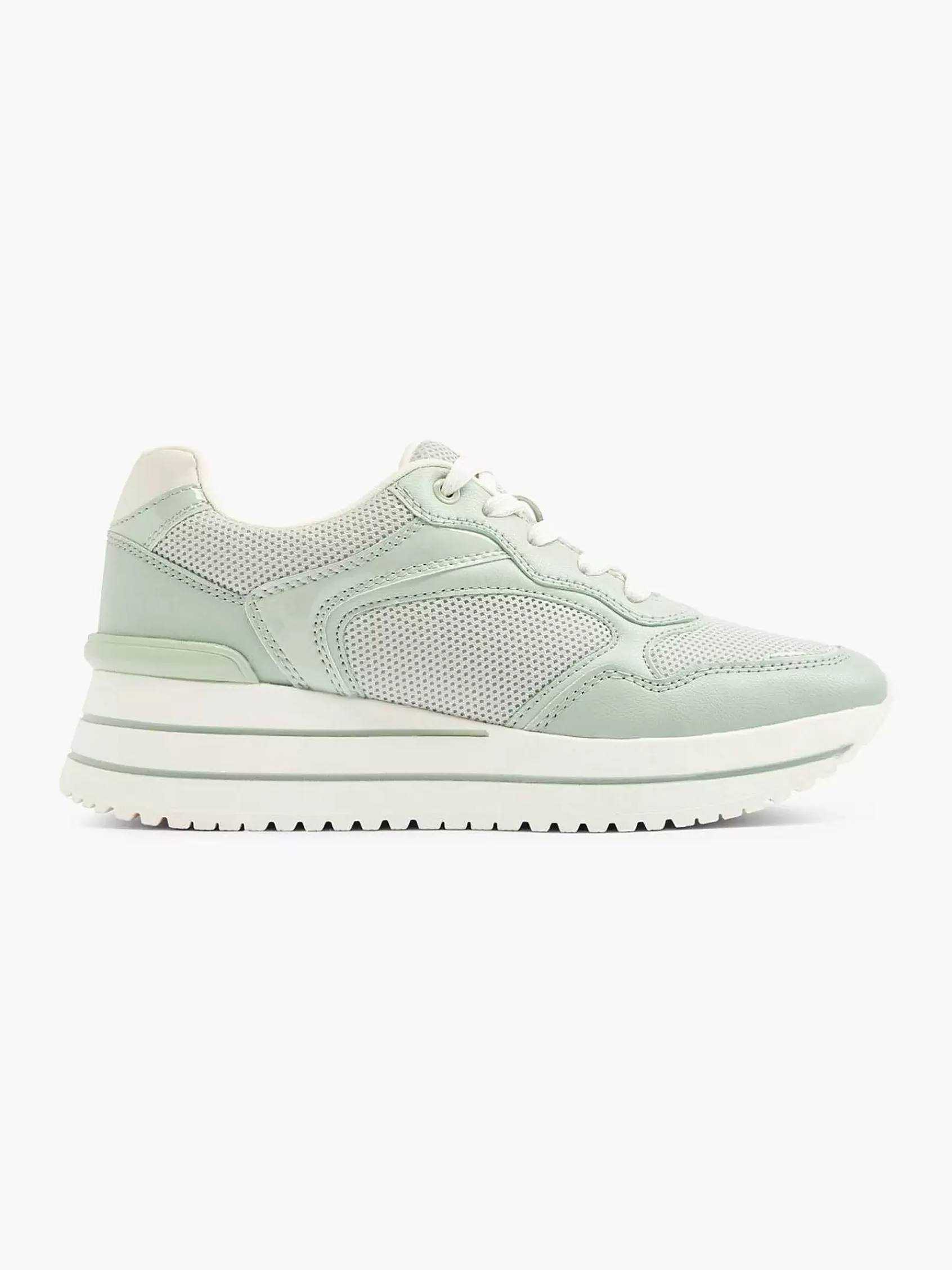 Dames Graceland Sneakers-Lichtgroene Sneaker Platform