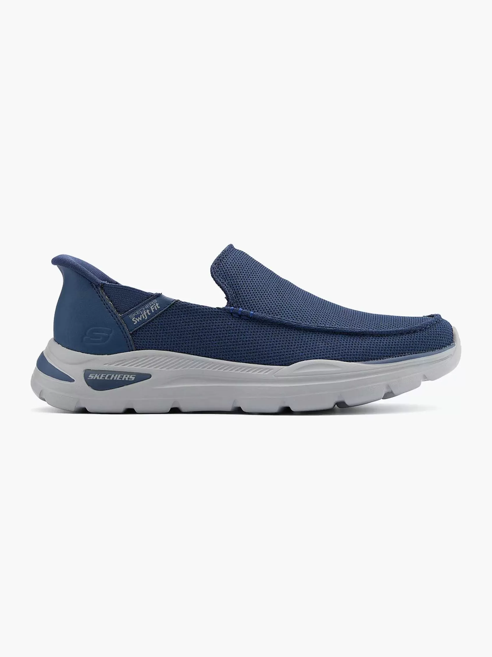 Heren Skechers Instappers-Marineblauwe Instapper Memory Foam