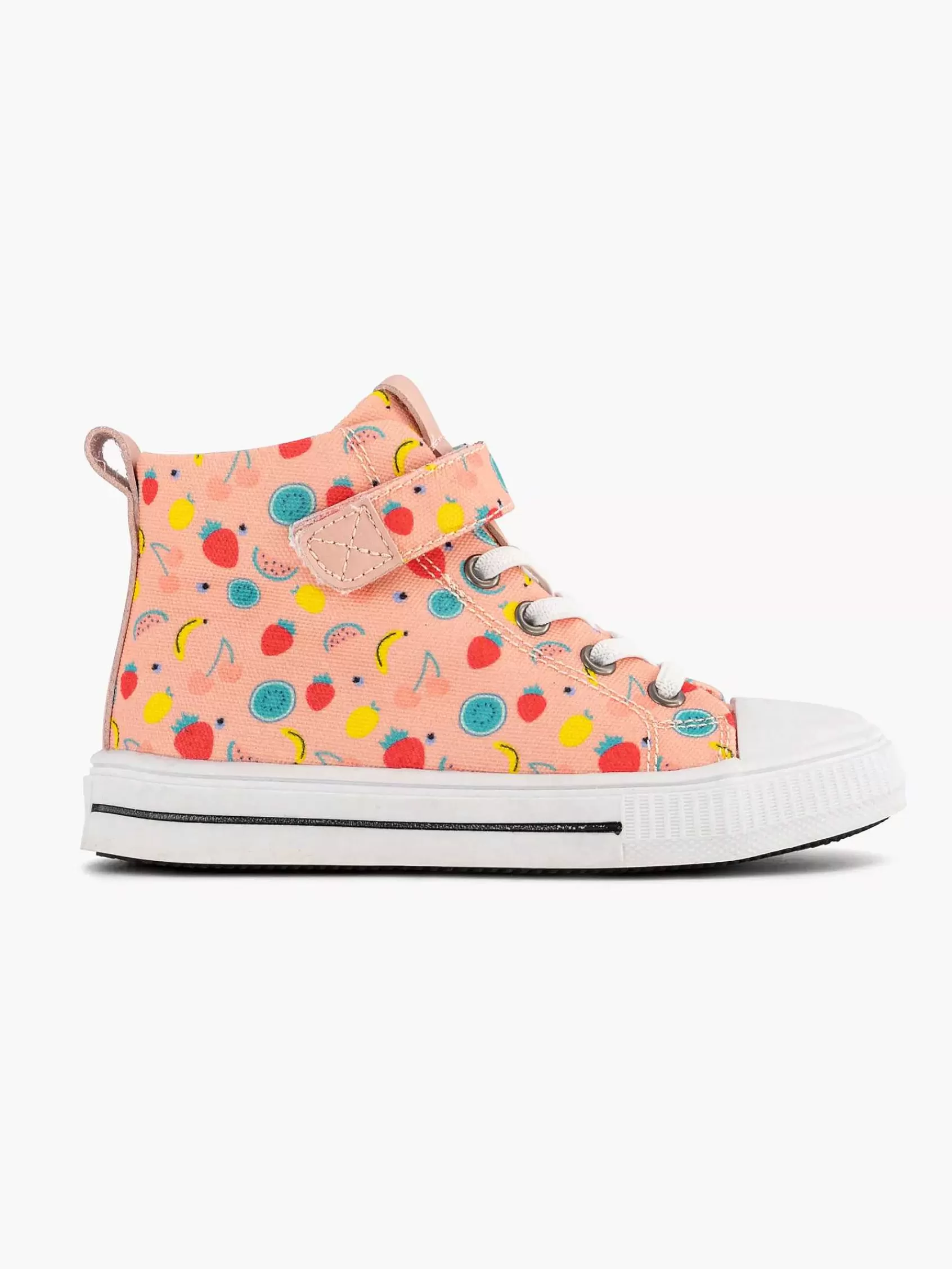 Kinderen Graceland Jongensschoenen-Roze Hoge Canvas Sneaker Fruit