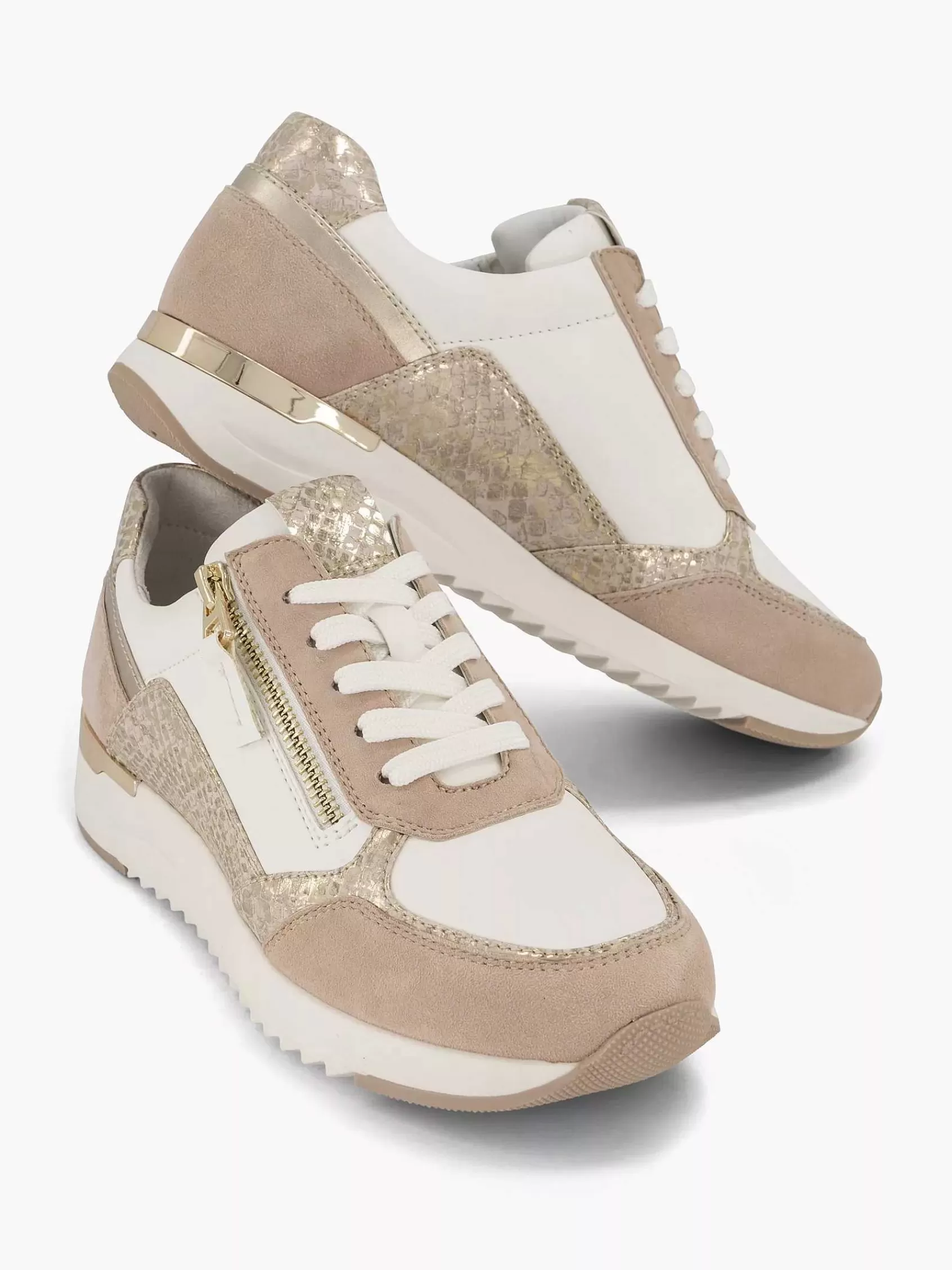 Dames Medicus Comfort Schoenen-Roze Leren Sneaker