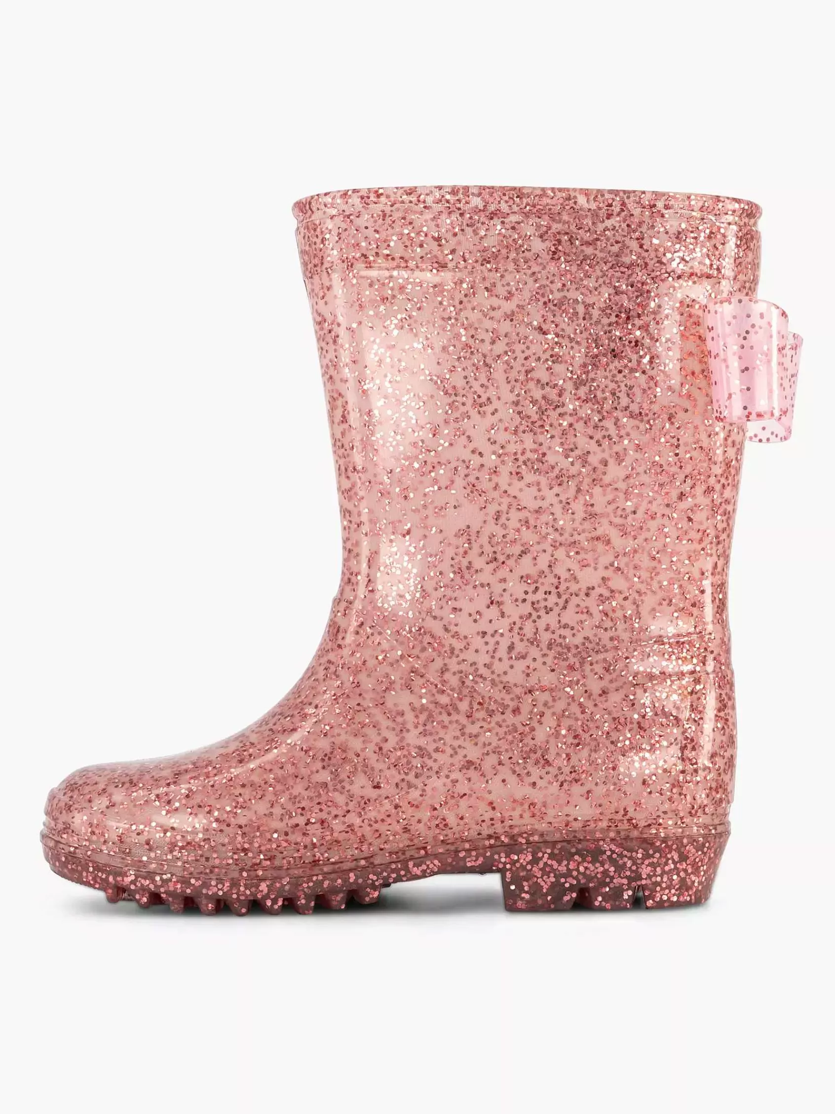 Kinderen Landrover Jongensschoenen-Roze Regenlaars Glitter Strik