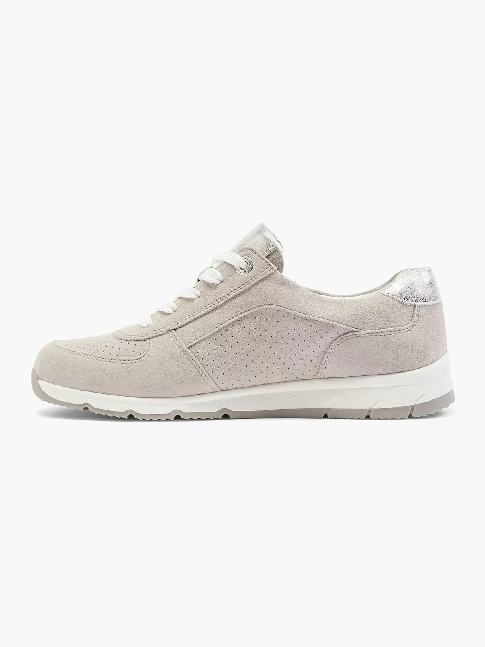 Dames Medicus Comfort Schoenen-Taupe Leren Sneaker