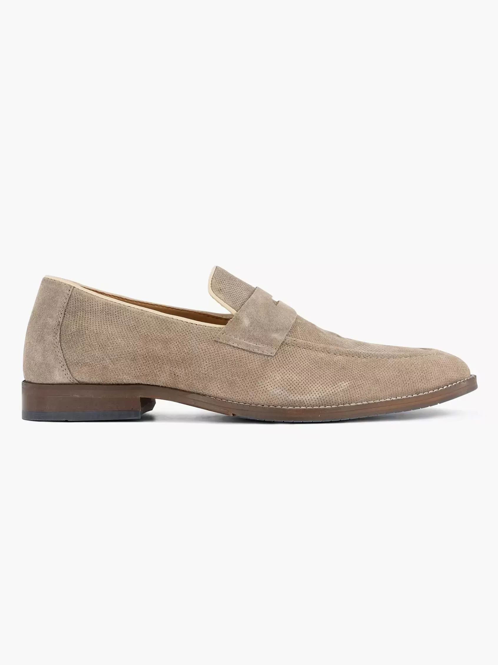 Heren AM SHOE Instappers-Taupe Suede Instapper