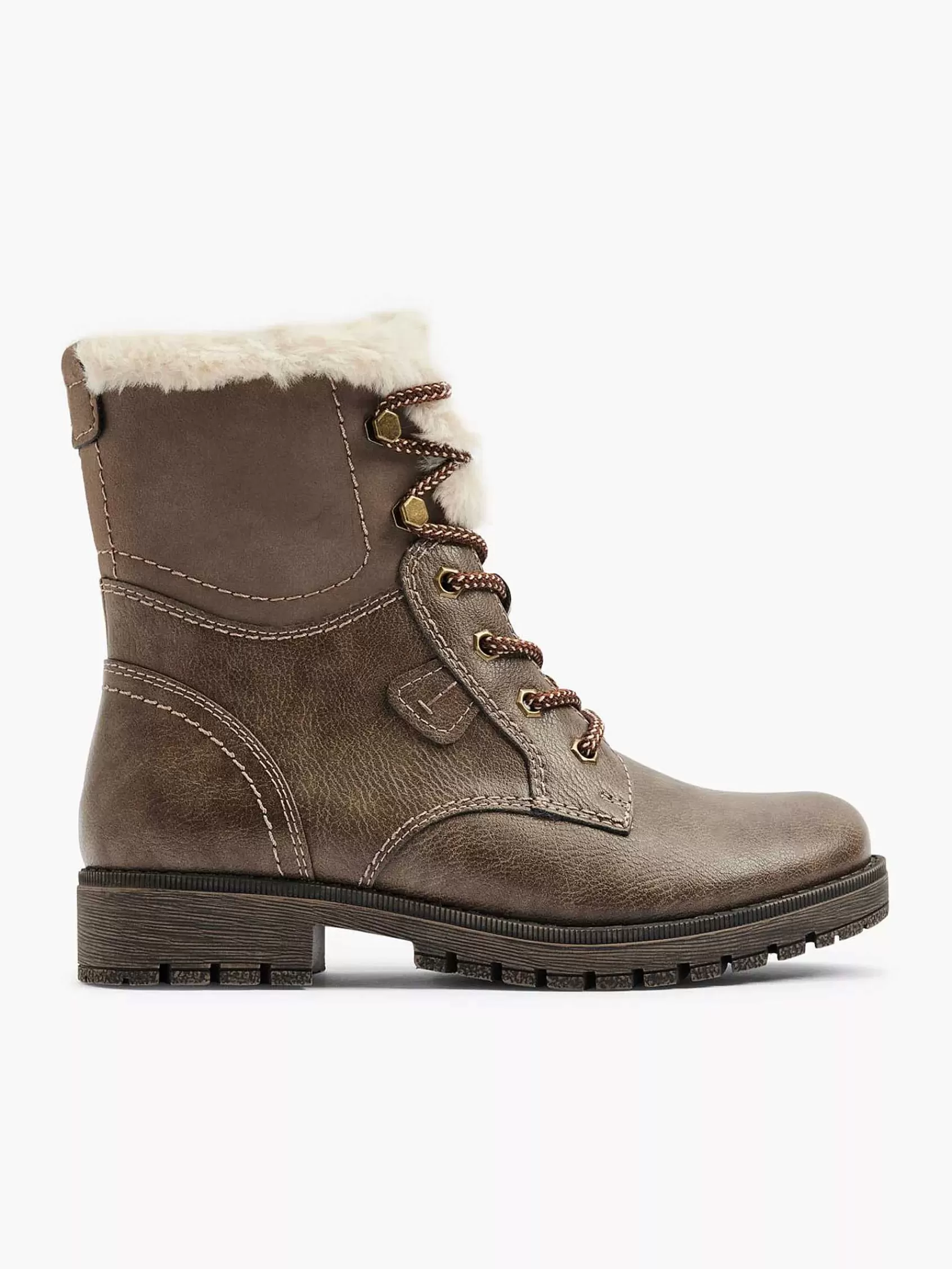 Dames Easy Street Enkellaarzen & Boots-Taupe Veterboot