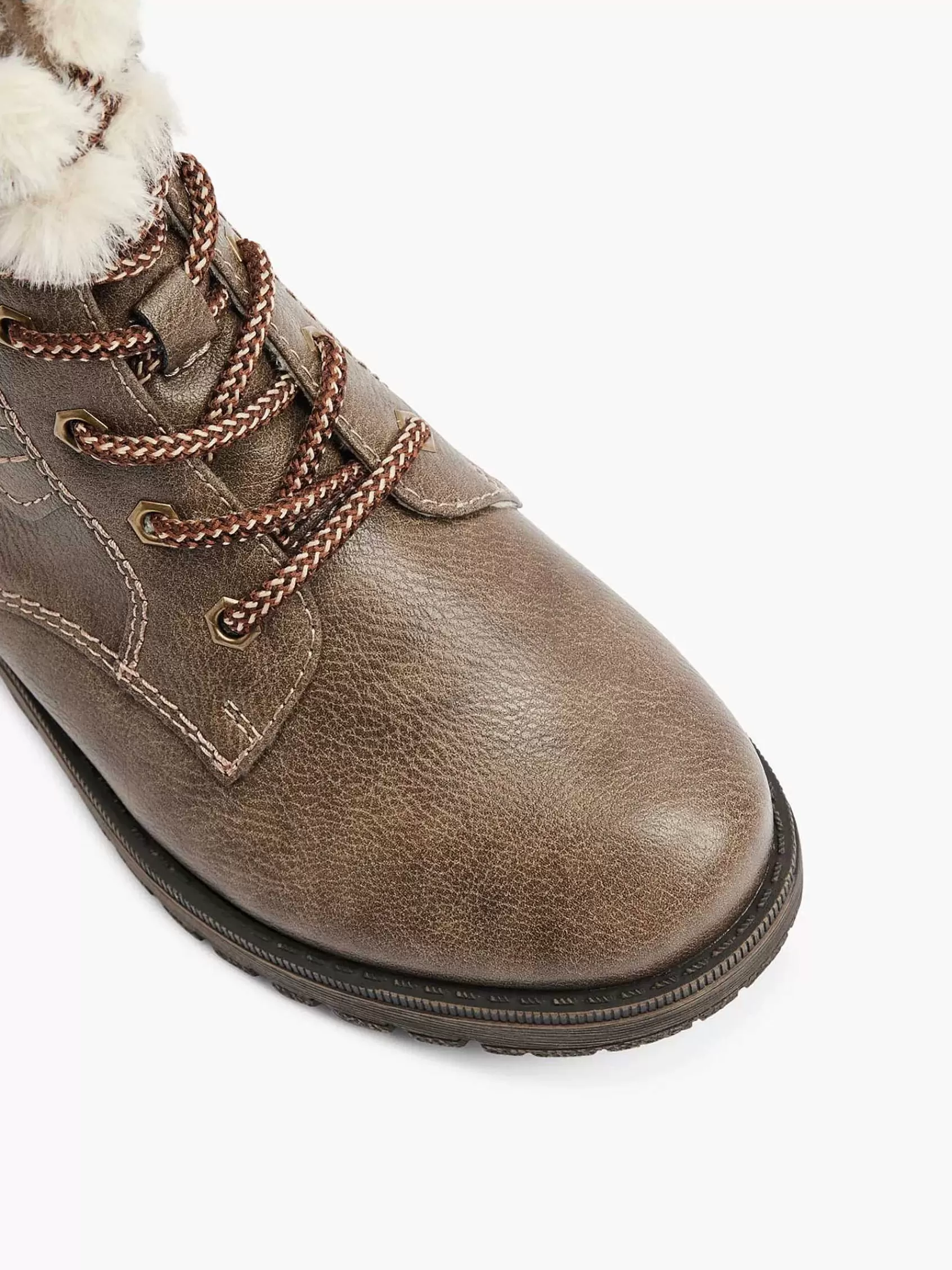 Dames Easy Street Enkellaarzen & Boots-Taupe Veterboot