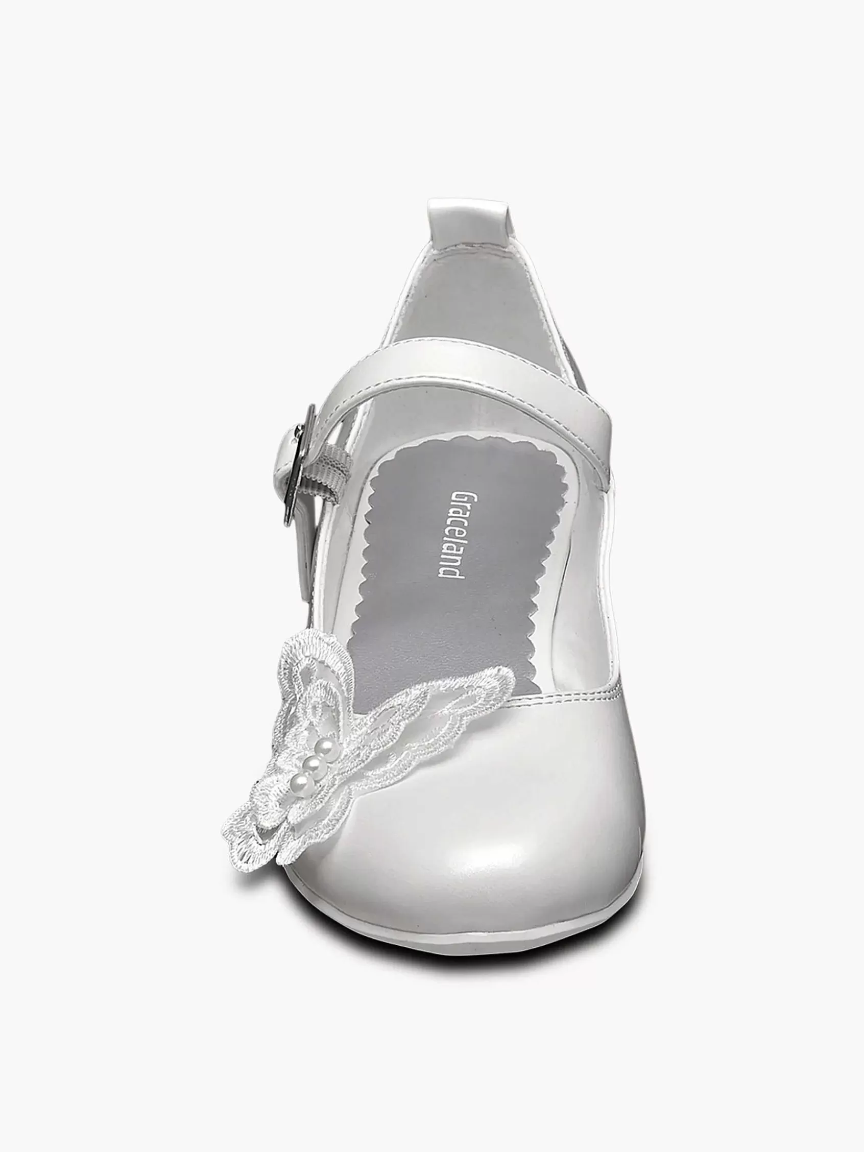 Kinderen Graceland Babyschoenen-Witte Ballerina Vlinder