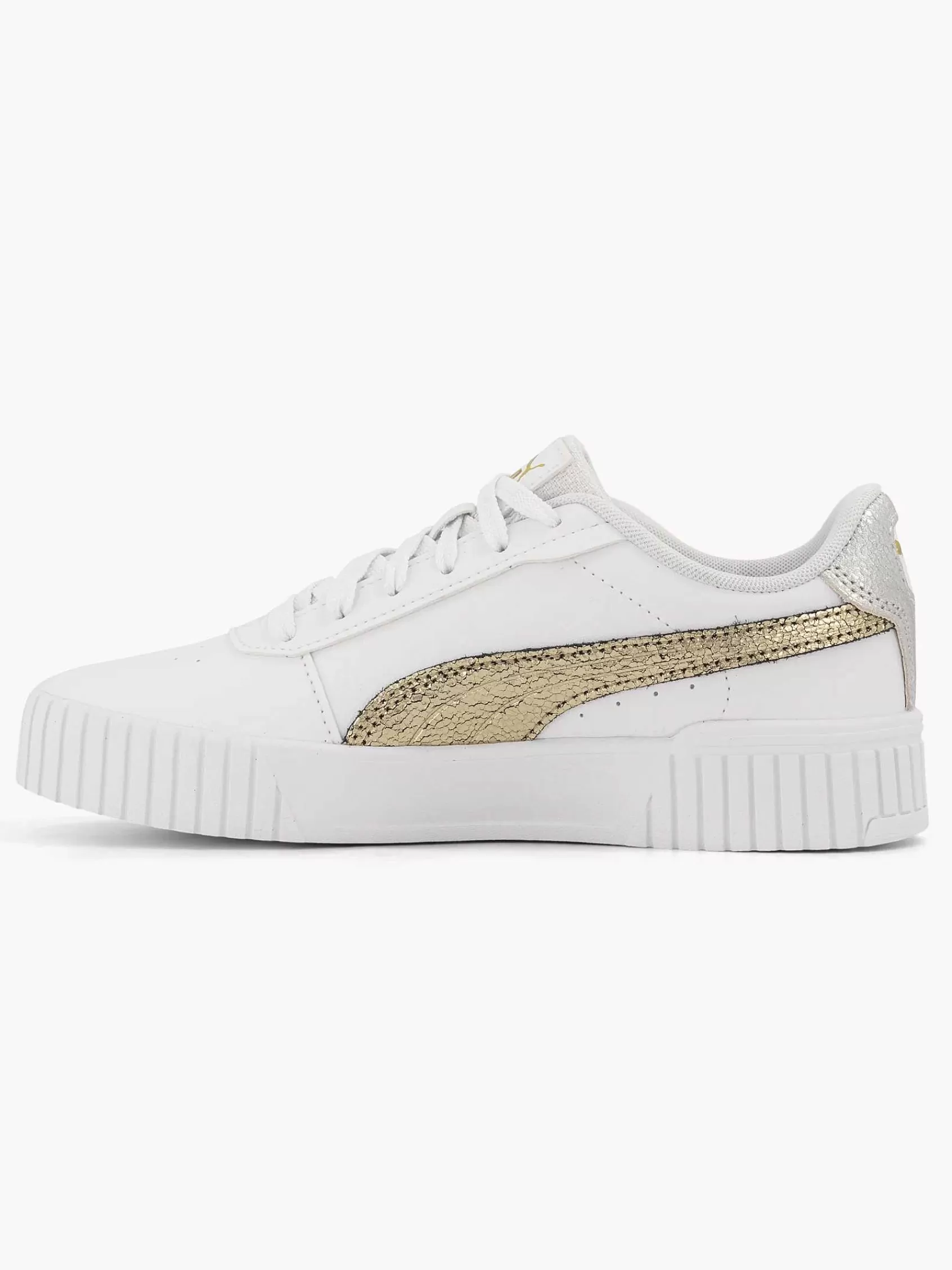 Dames Puma Sneakers-Witte Carina 2.0 Metallic Shine