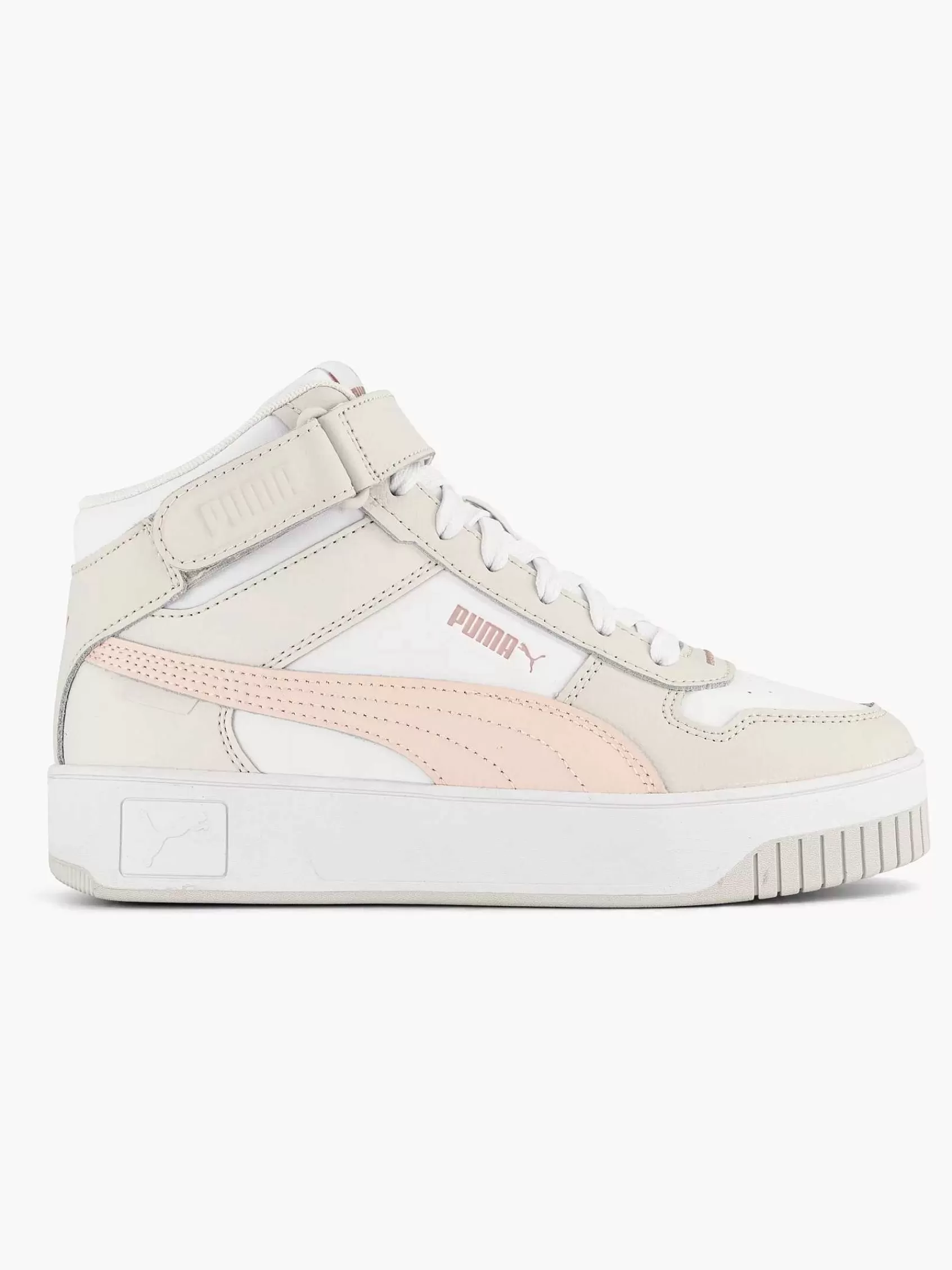 Dames Puma Sneakers-Witte Carina Street Mid