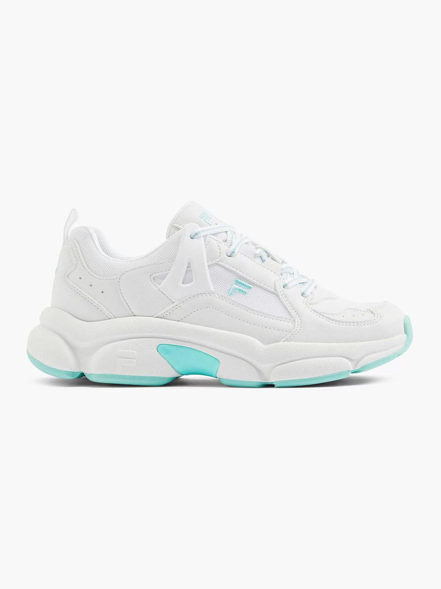 Dames FILA Sneakers-Witte Chunky Sneaker Turqoise Zool