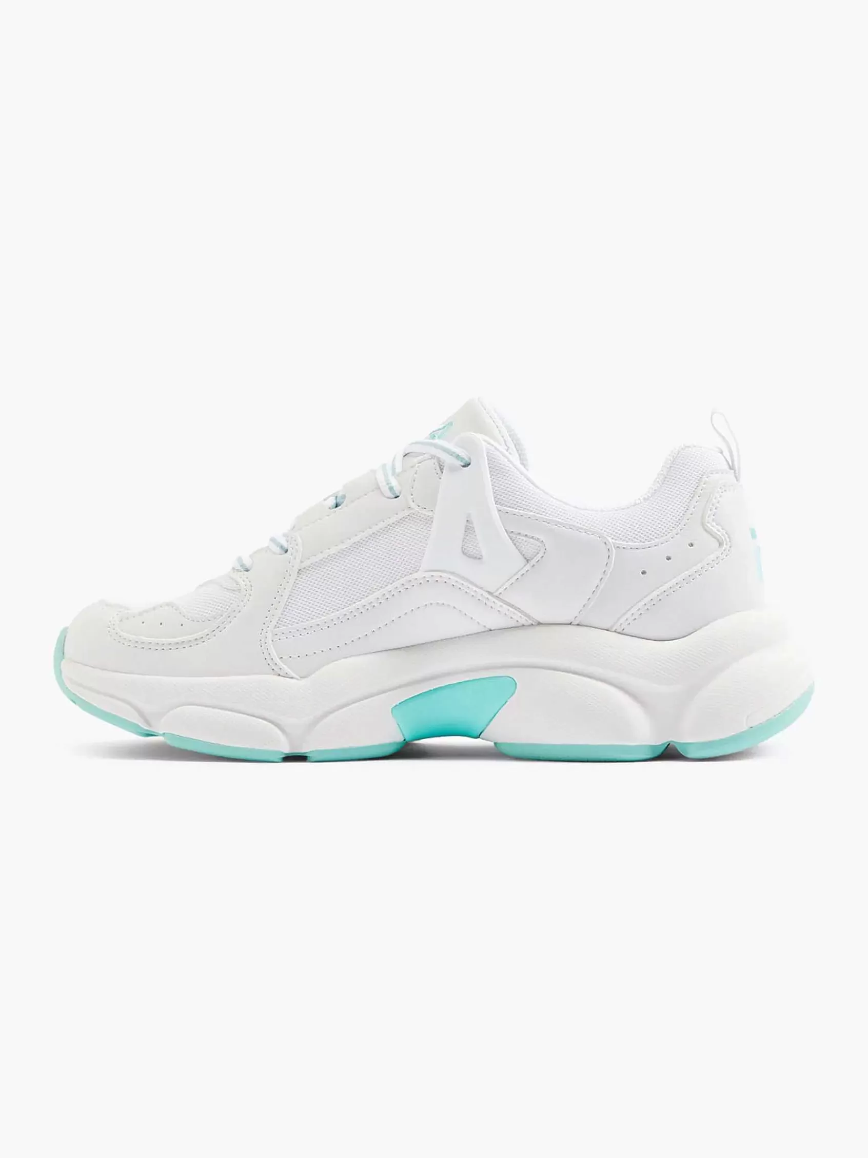 Dames FILA Sneakers-Witte Chunky Sneaker Turqoise Zool