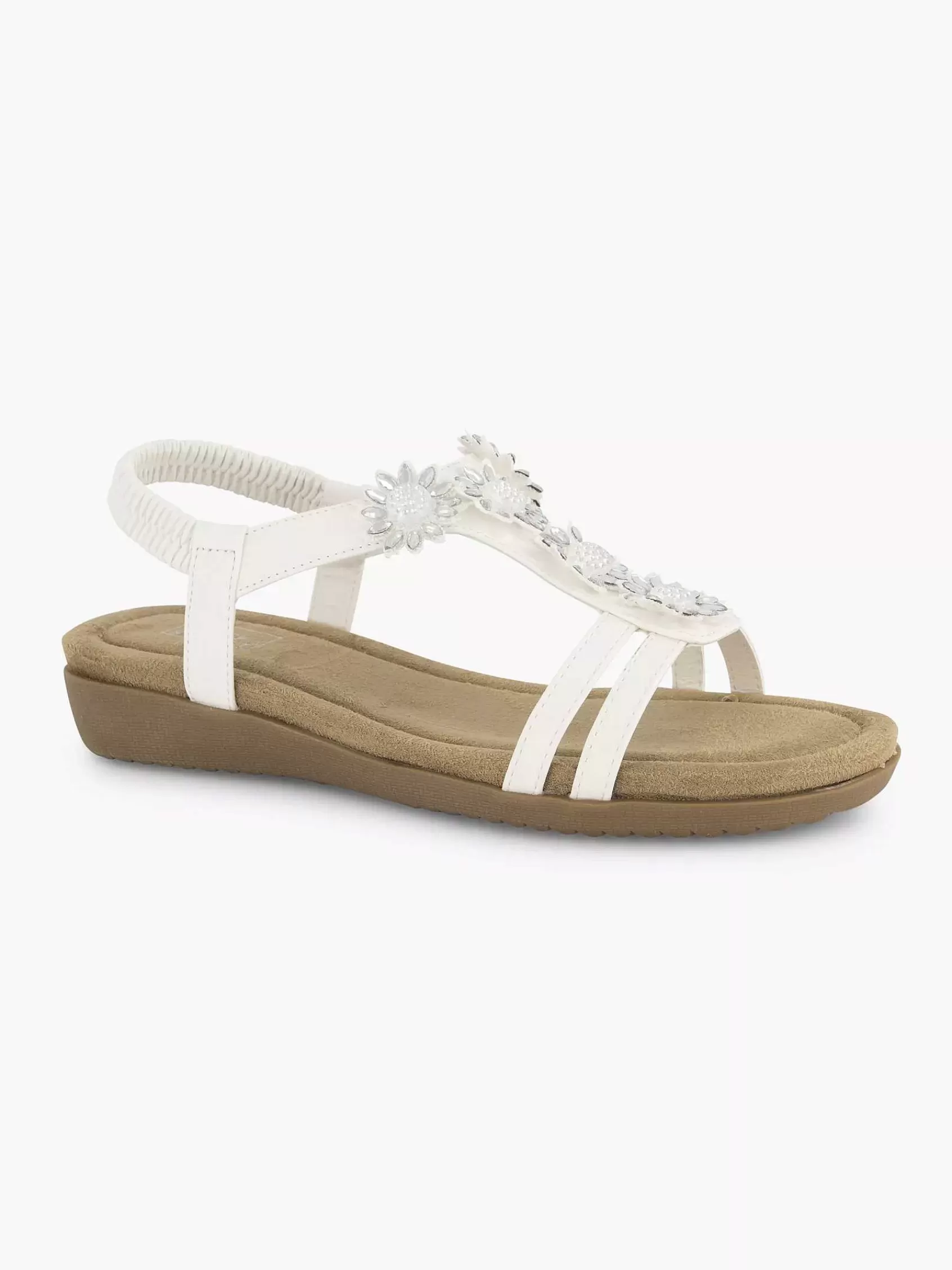 Dames Easy Street Comfort Schoenen-Witte Comfort Sandaal