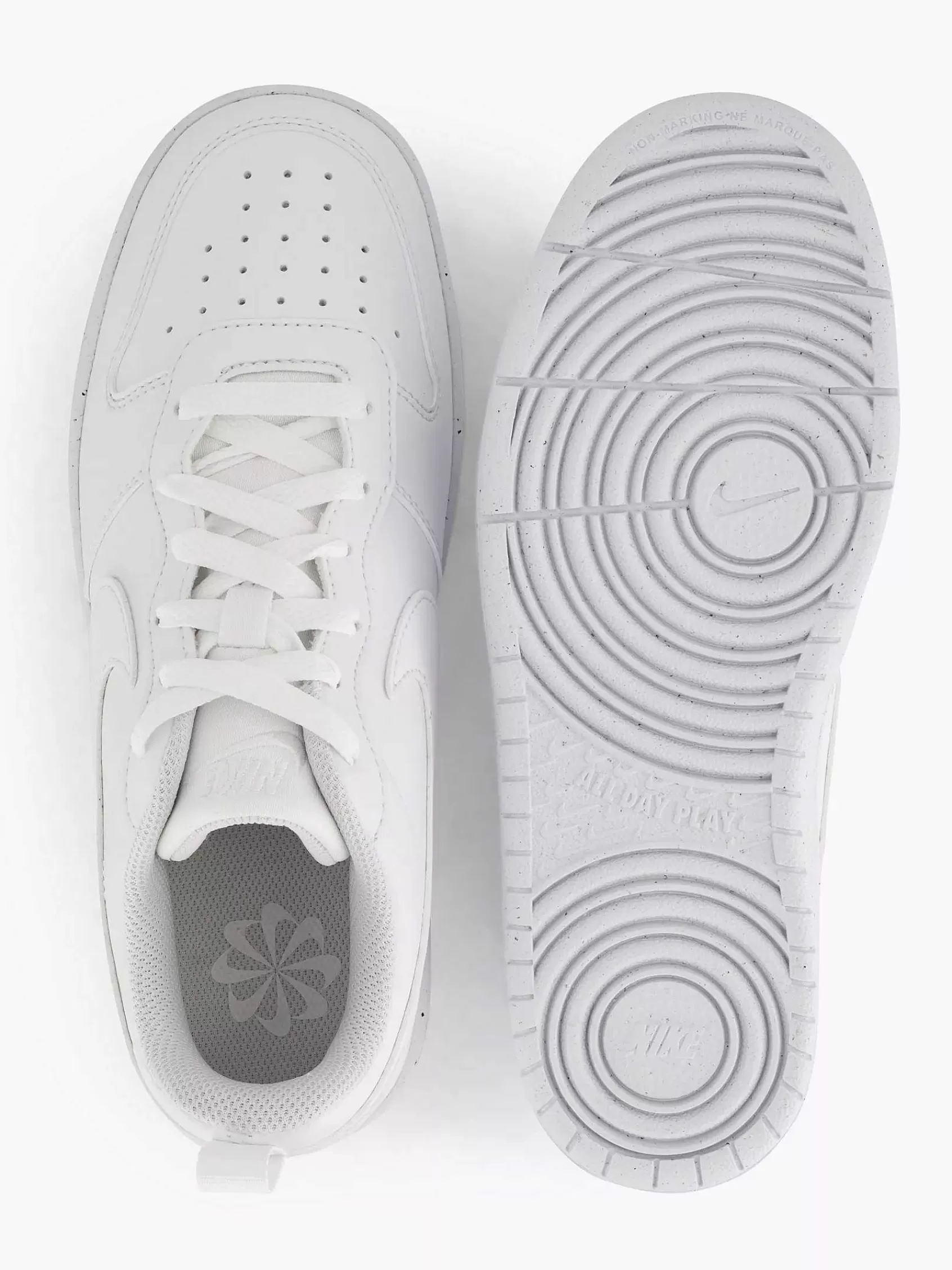 Kinderen Nike Jongensschoenen-Witte Court Borough Low Recraft