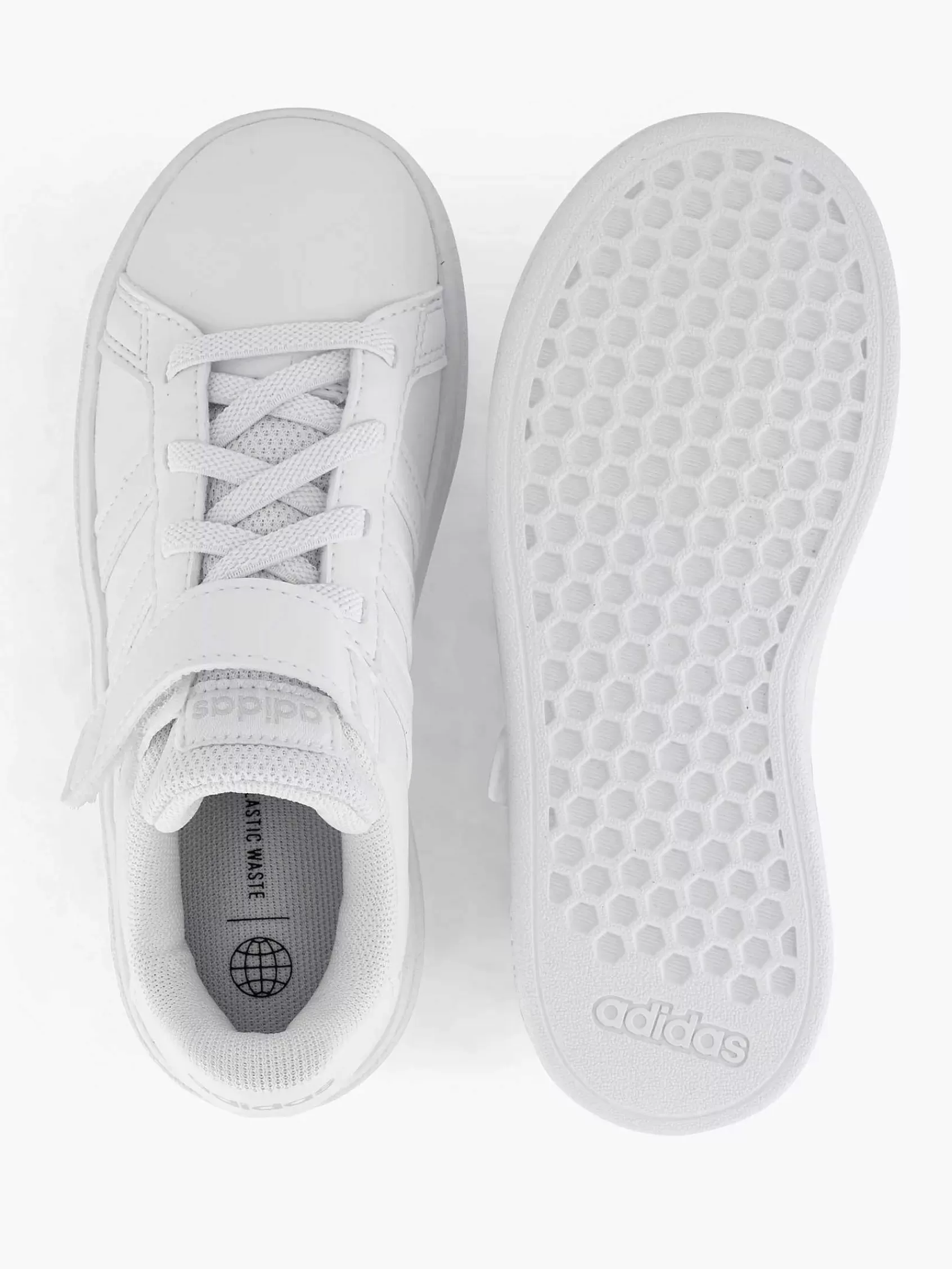 Kinderen adidas Babyschoenen-Witte Grand Court 2.0 El K