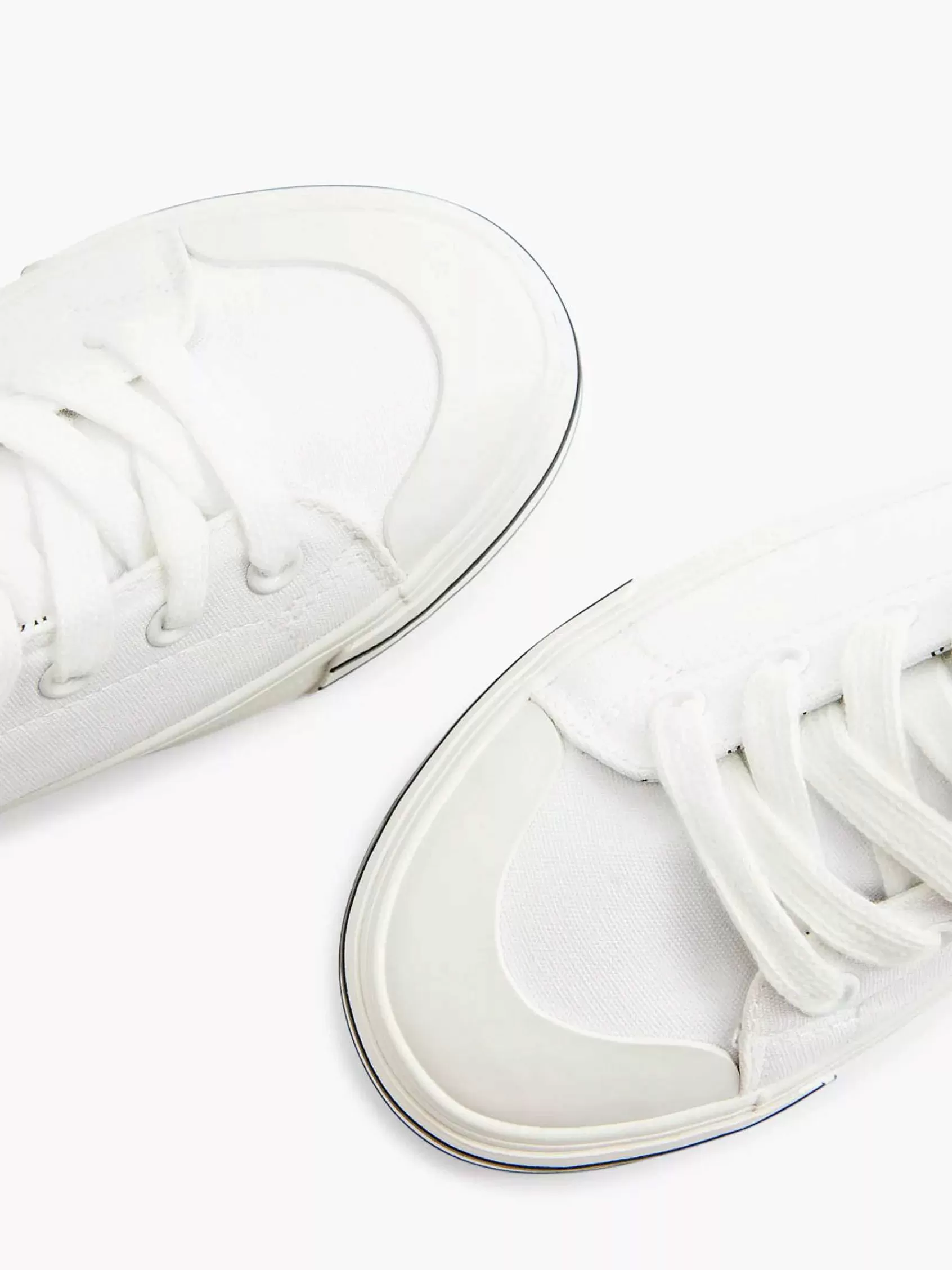 Dames Graceland Sneakers-Witte Hoge Canvas Sneaker Hartje