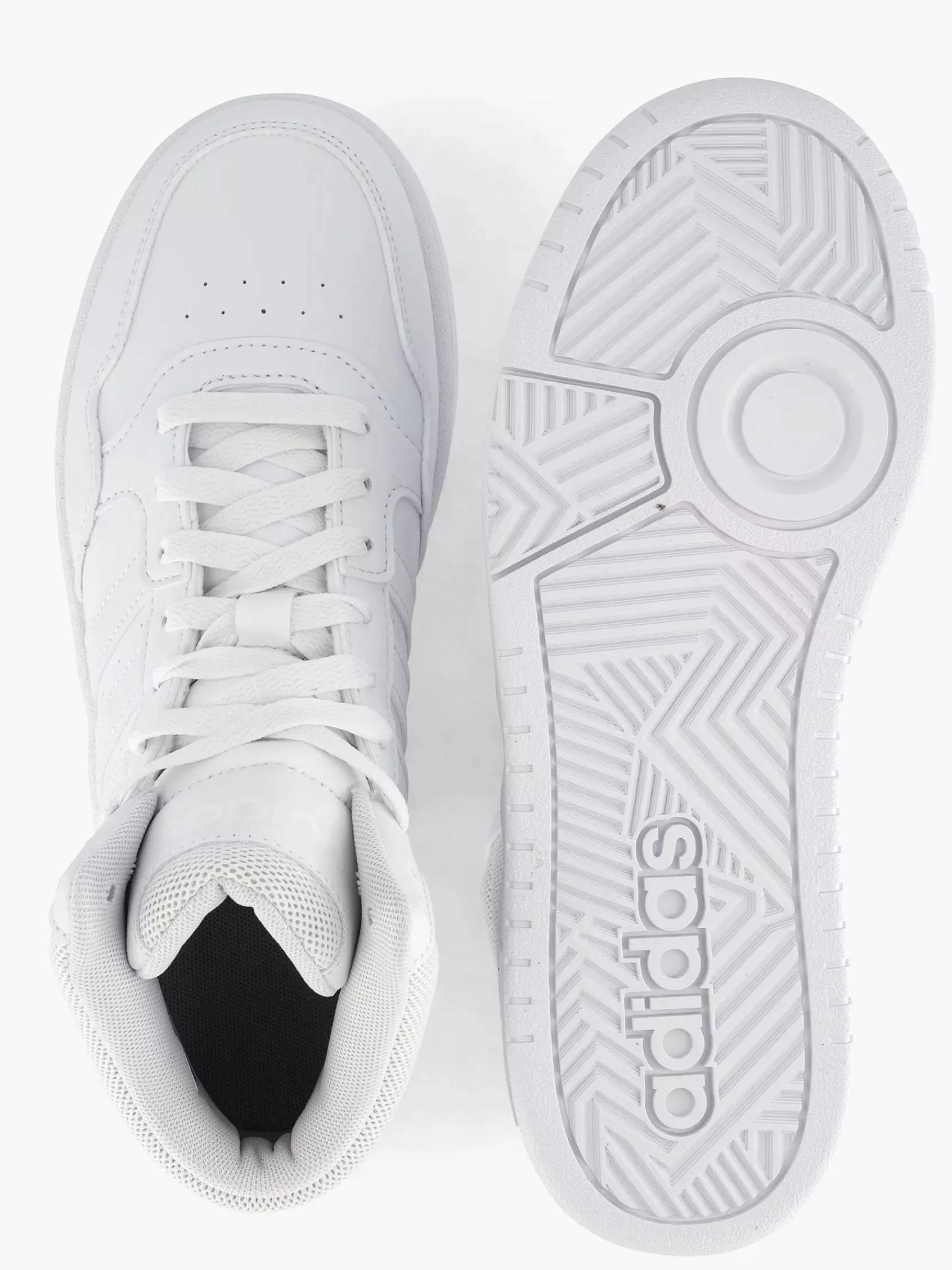 Kinderen adidas Jongensschoenen-Witte Hoops Mid 3.0 K