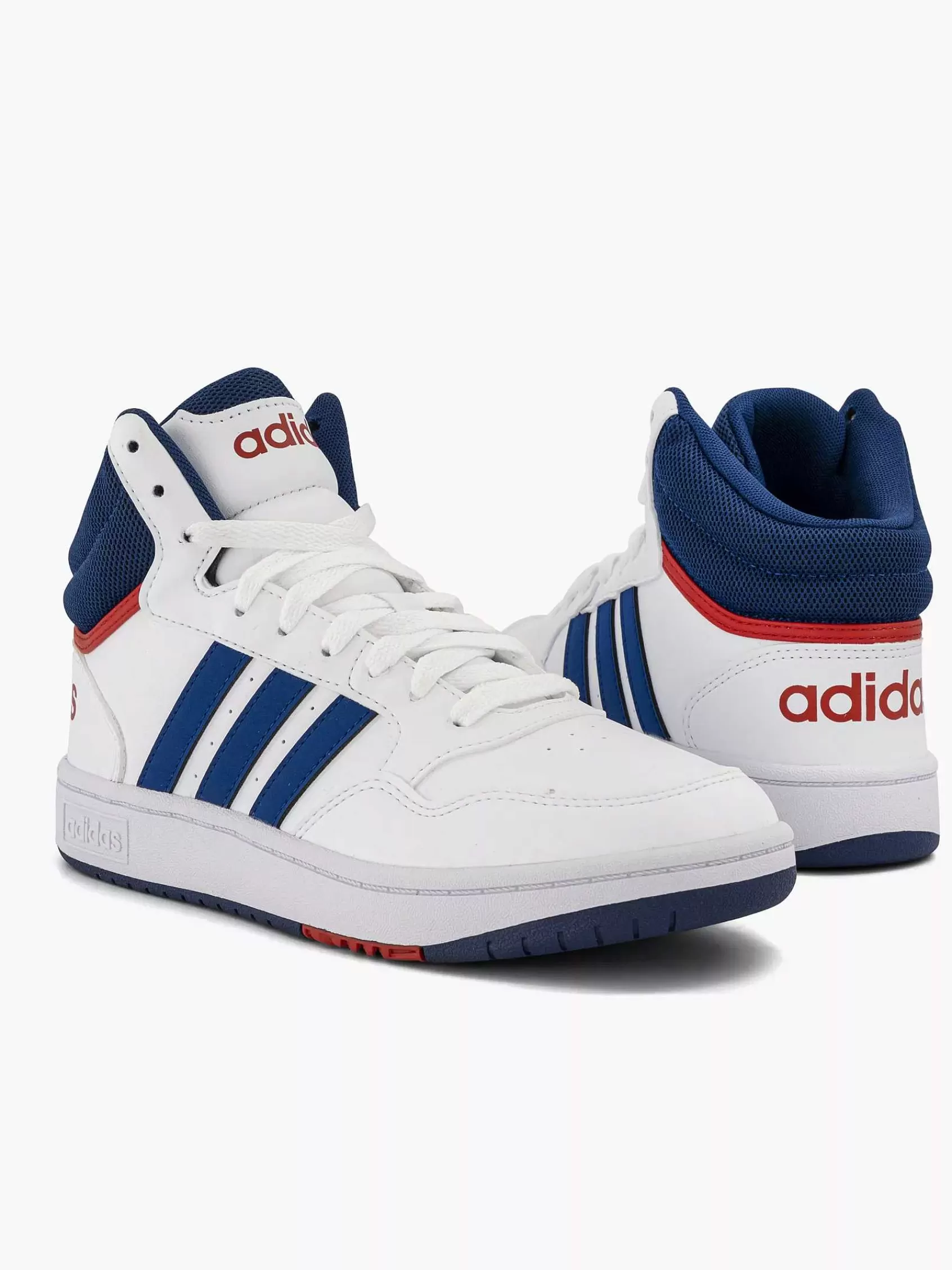 Kinderen adidas Jongensschoenen-Witte Hoops Mid 3.0 K