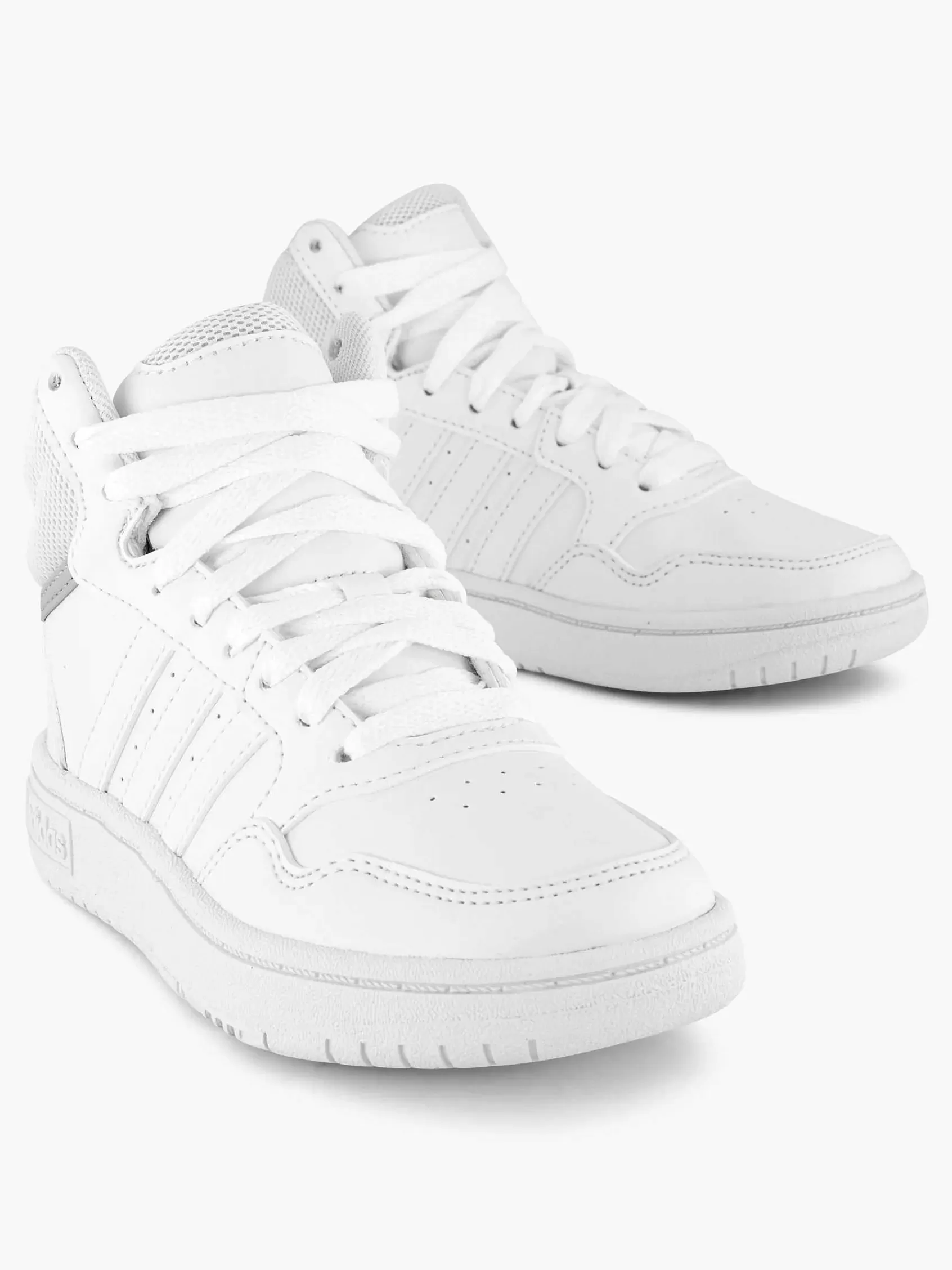 Kinderen adidas Jongensschoenen-Witte Hoops Mid 3.0 K