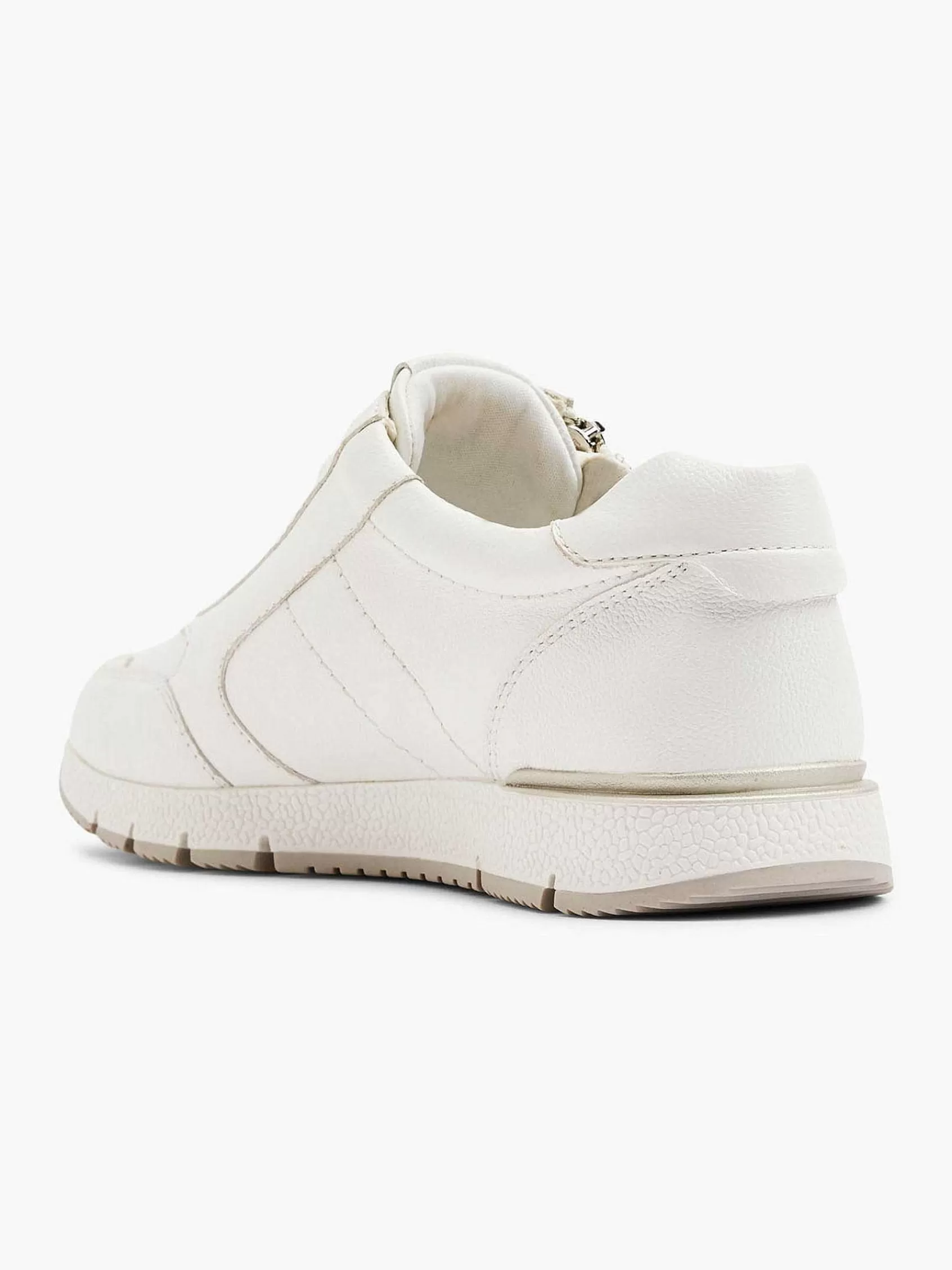 Dames Medicus Comfort Schoenen-Witte Leren Comfort Sneaker