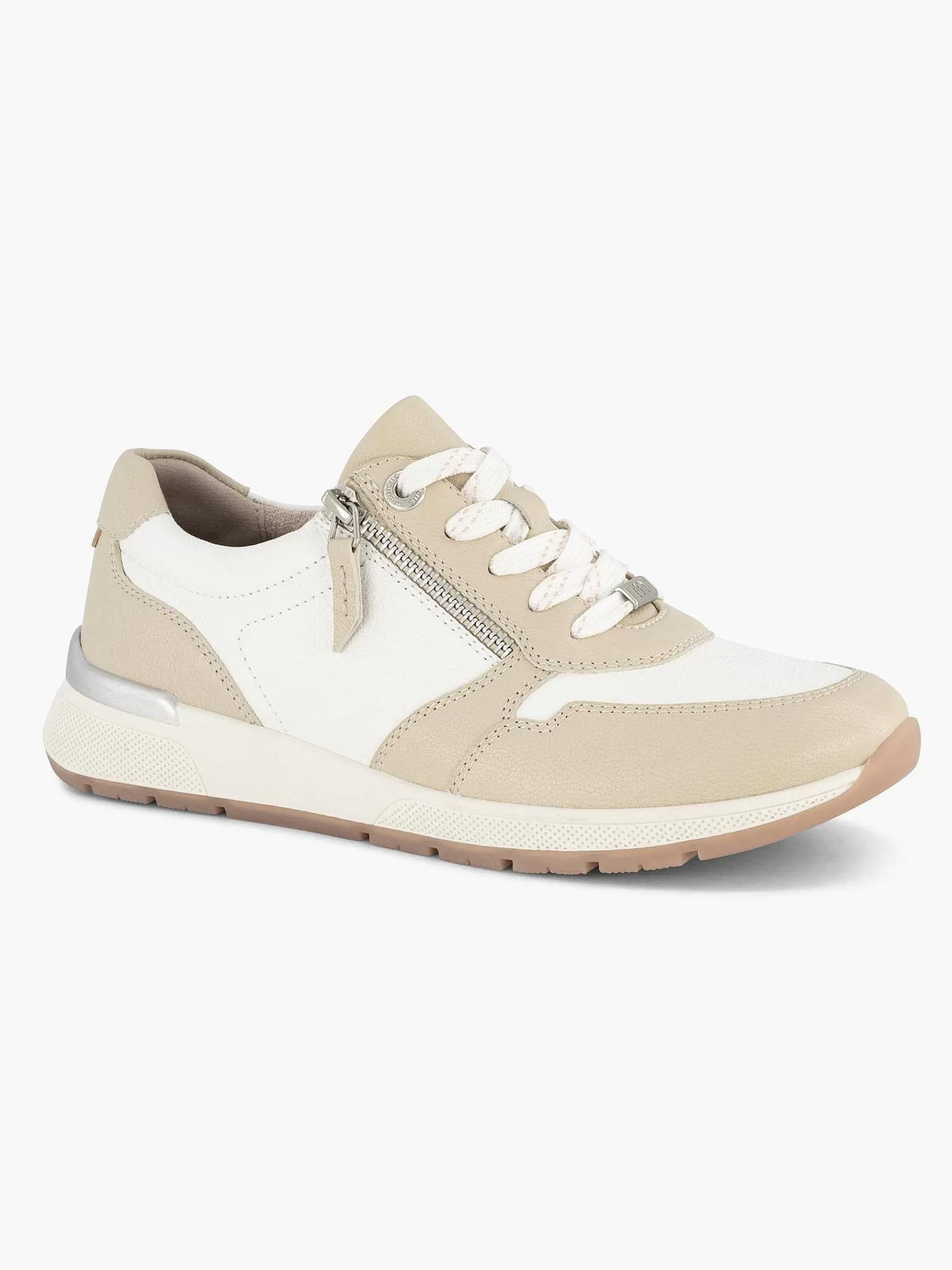 Dames Medicus Comfort Schoenen-Witte Leren Comfort Sneaker