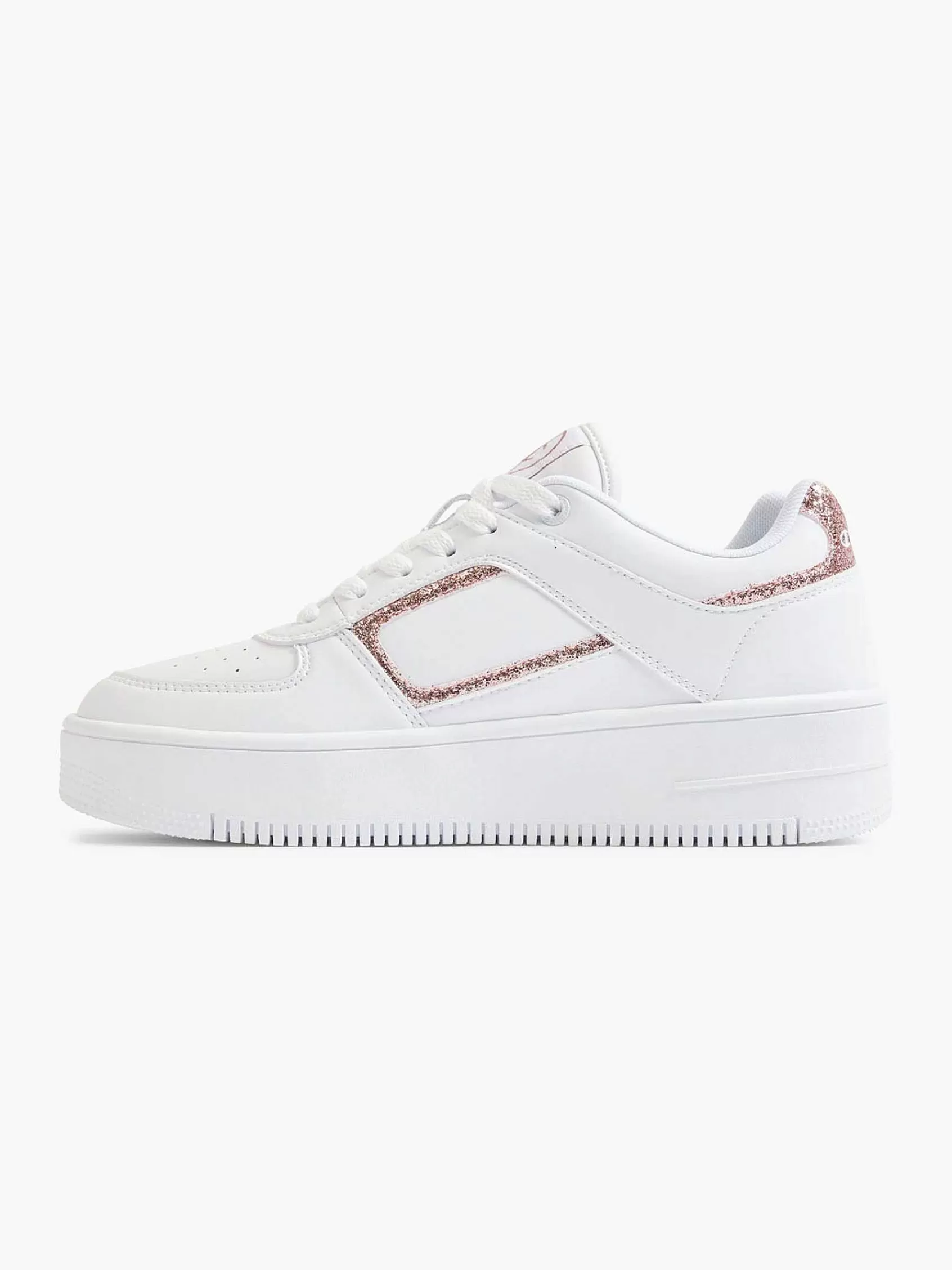 Dames Champion Sneakers-Witte Low Cut Shoe Foul Platform