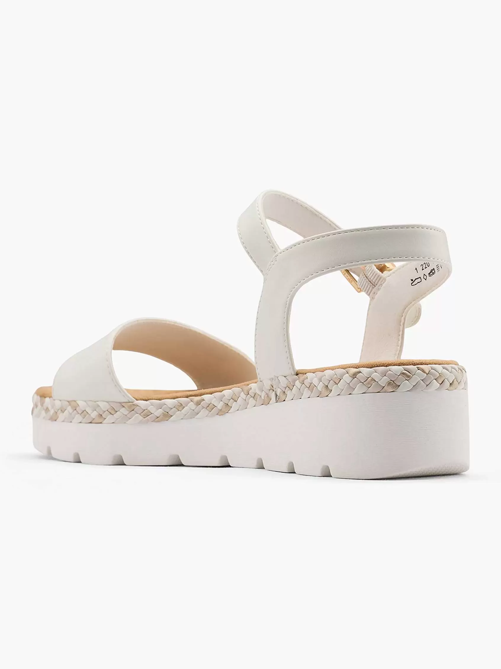 Dames Esprit Sandalen-Witte Platform Sandaal