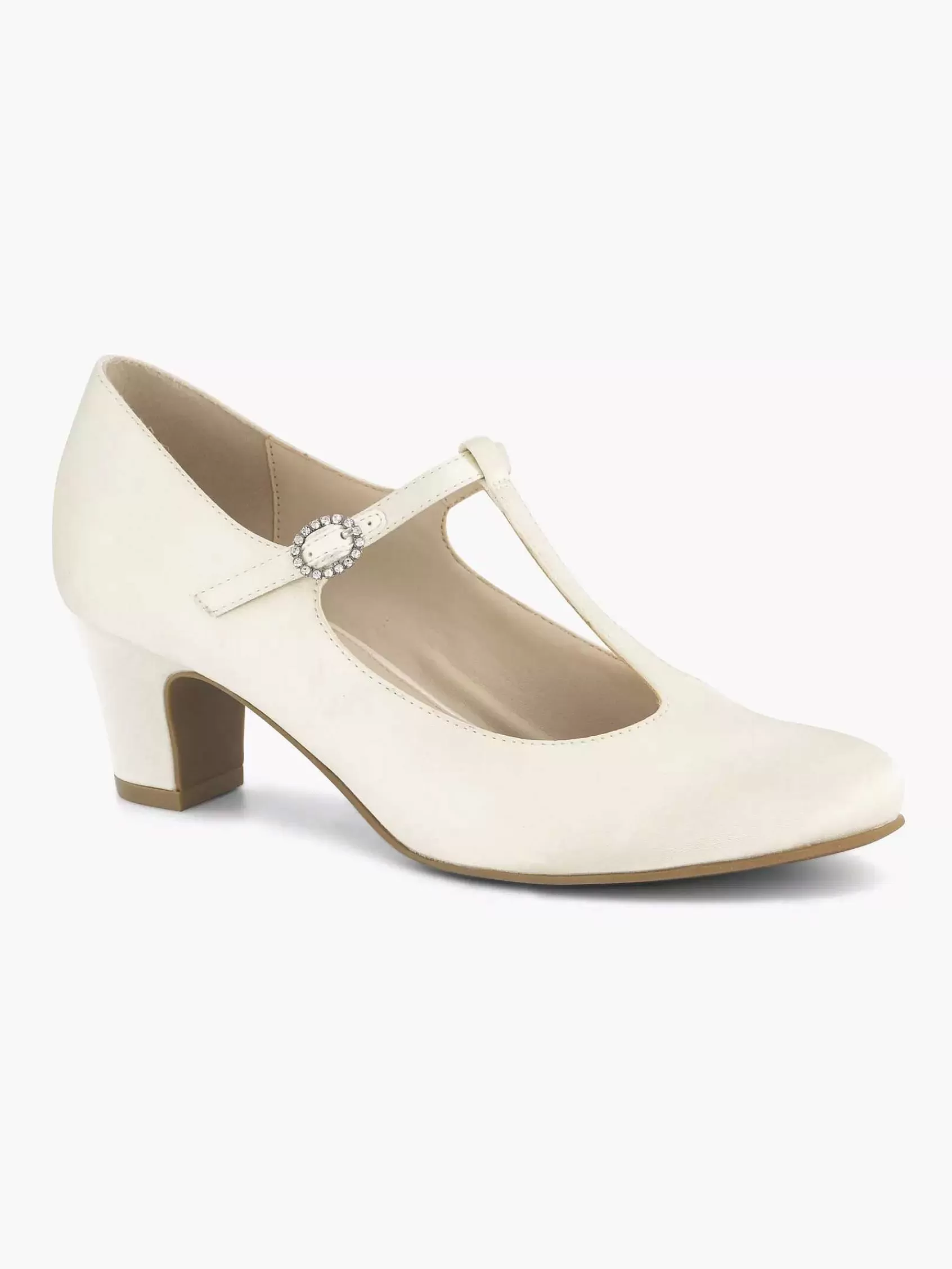 Dames Graceland Hoge Hakken-Witte Pump