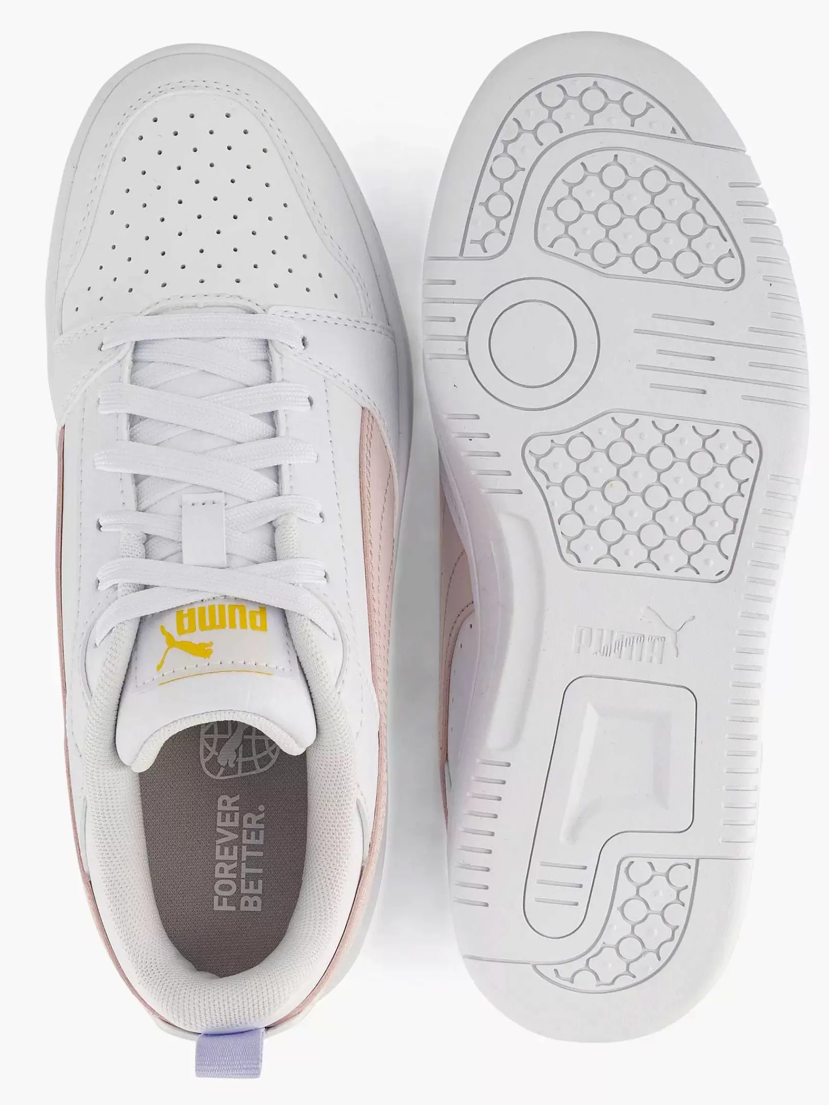 Dames Puma Sneakers-Witte Rebound V6 Low