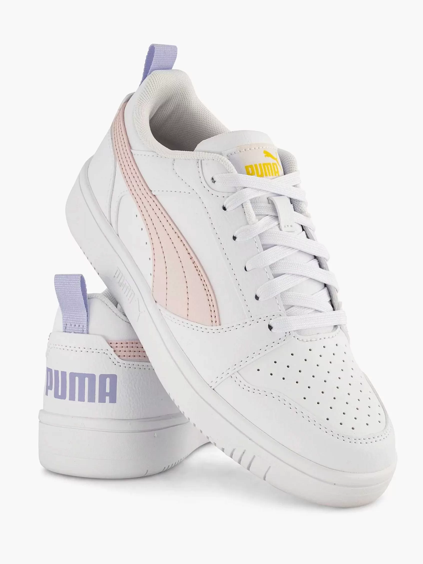 Dames Puma Sneakers-Witte Rebound V6 Low