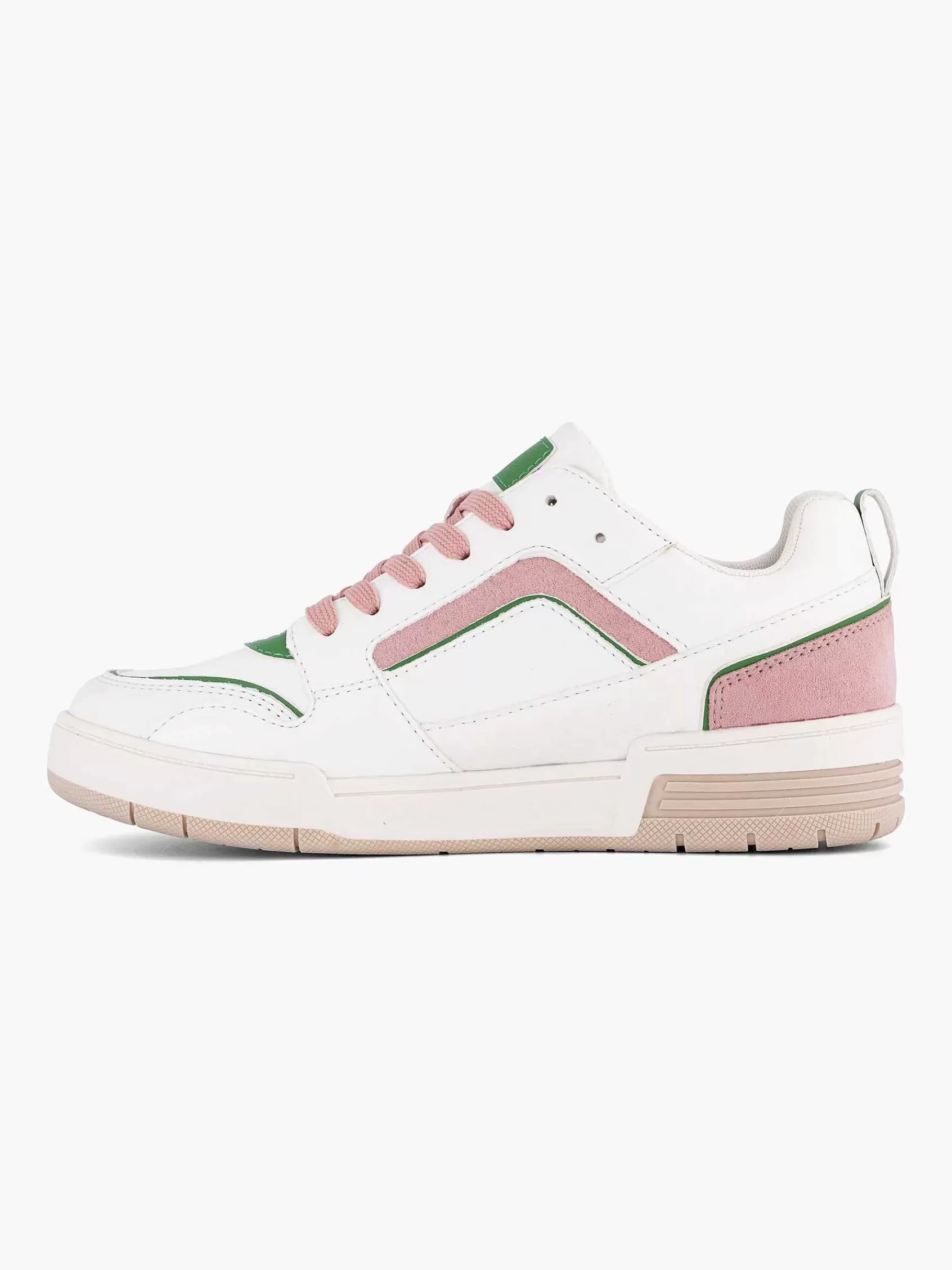 Dames Oxmox Sneakers-Witte Retro Sneaker Roze