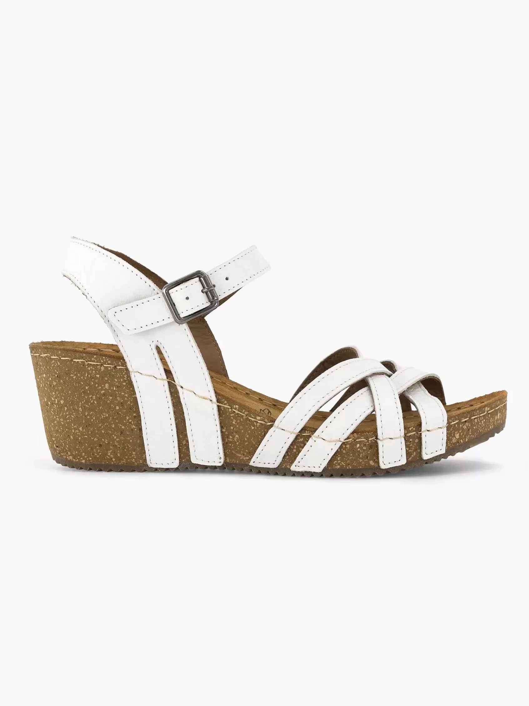 Dames Easy Street Sandalen-Witte Sandaal Sleehak