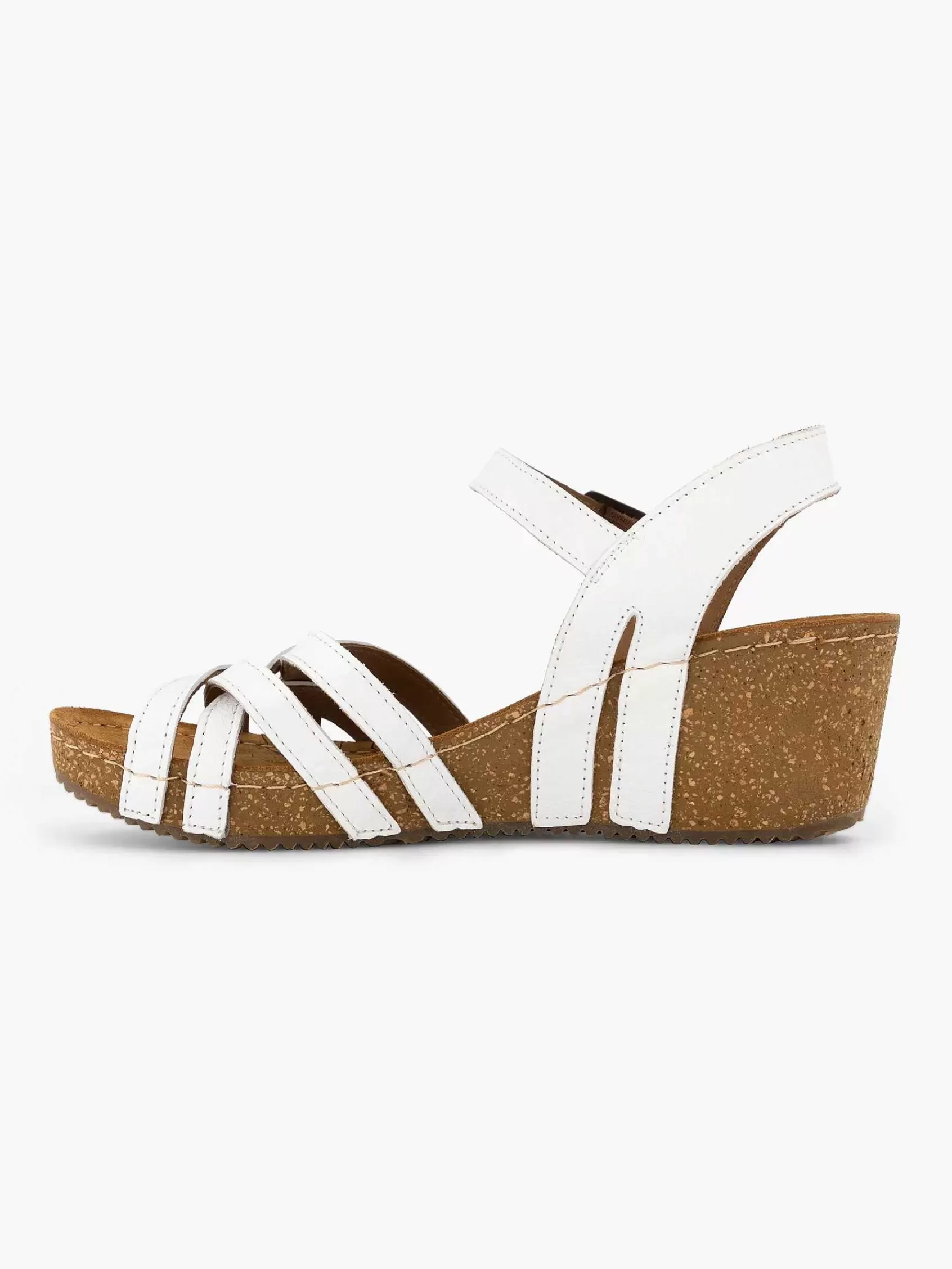 Dames Easy Street Sandalen-Witte Sandaal Sleehak