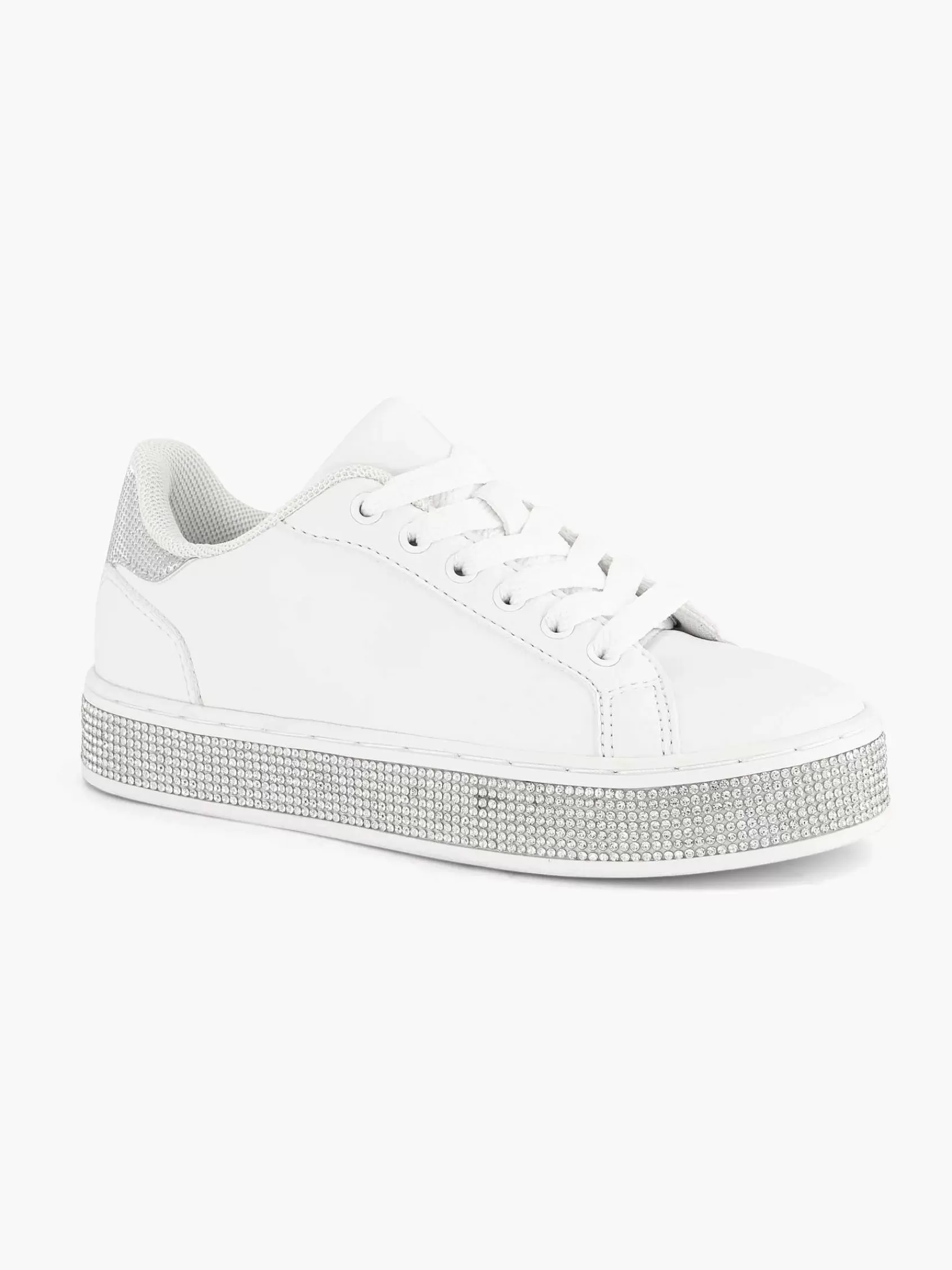 Kinderen Graceland Jongensschoenen-Witte Sneaker Steentjes