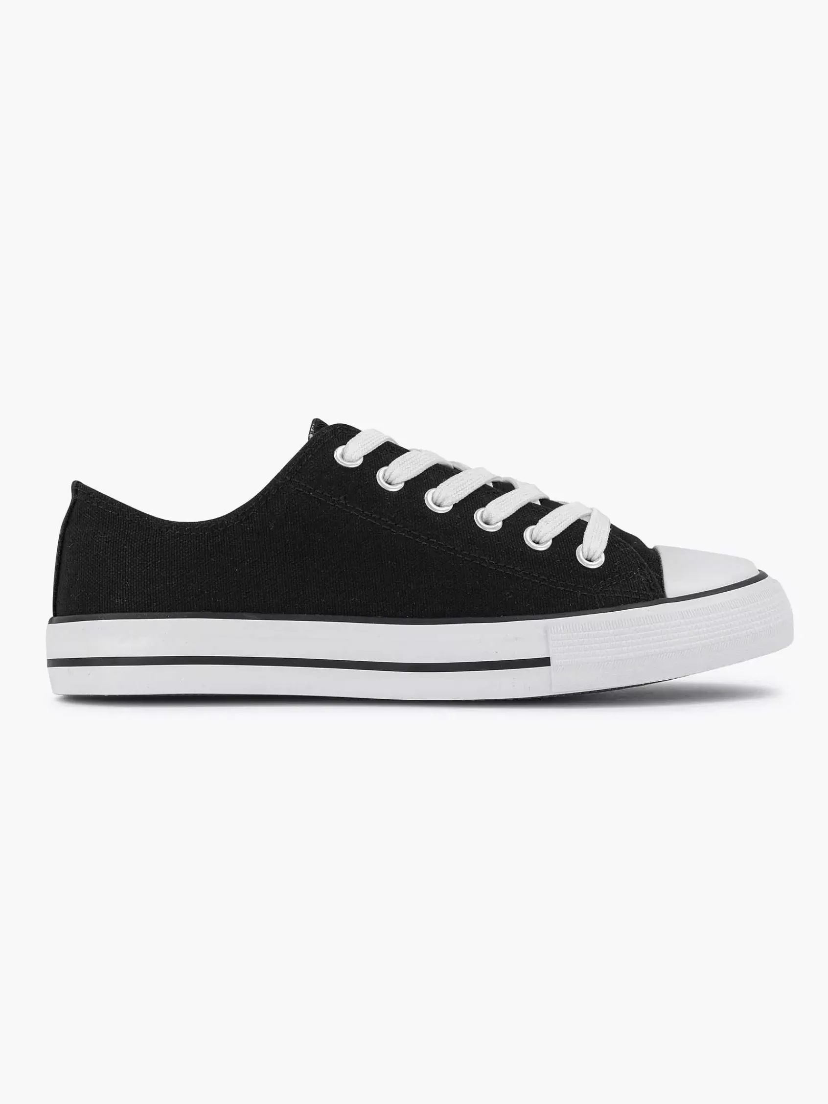 Dames Graceland Sneakers-Zwarte Canvas Sneaker