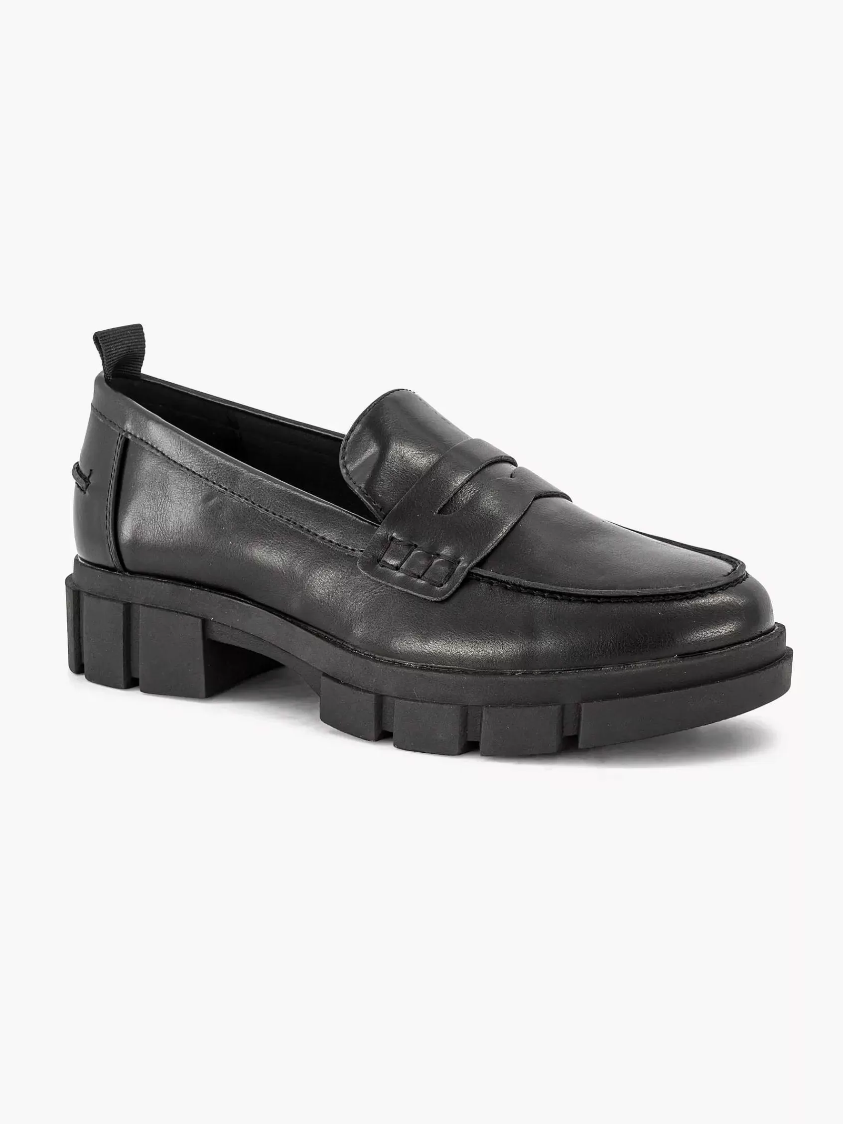 Dames Graceland Instappers-Zwarte Chunky Loafer