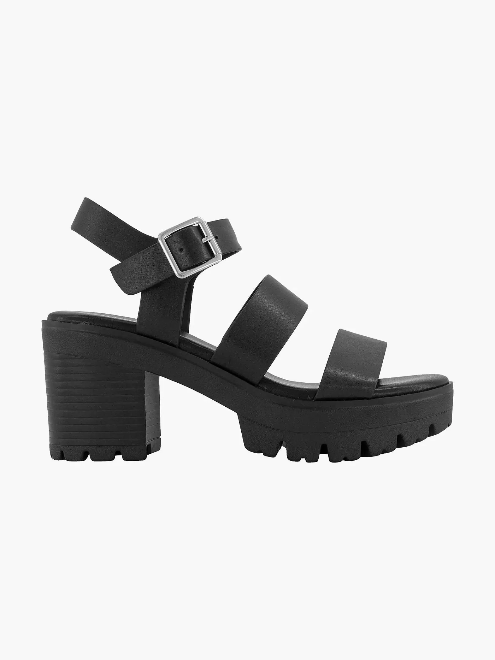 Dames Oxmox Sandalen-Zwarte Chunky Sandalette