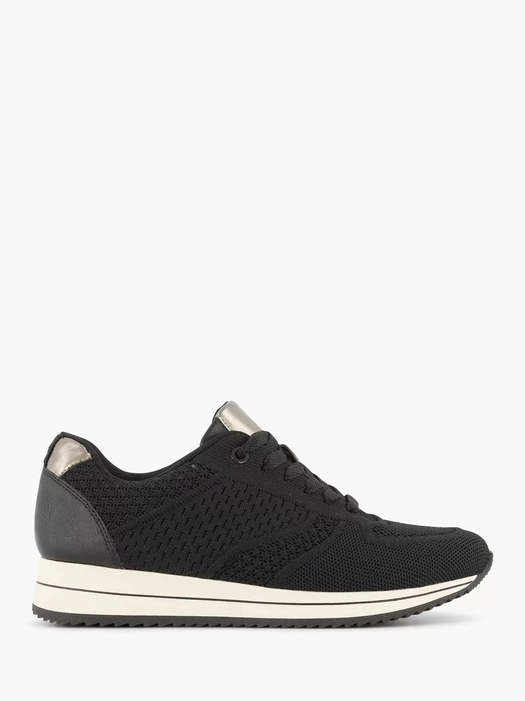 Dames Medicus Sneakers-Zwarte Comfort Sneaker Knitted