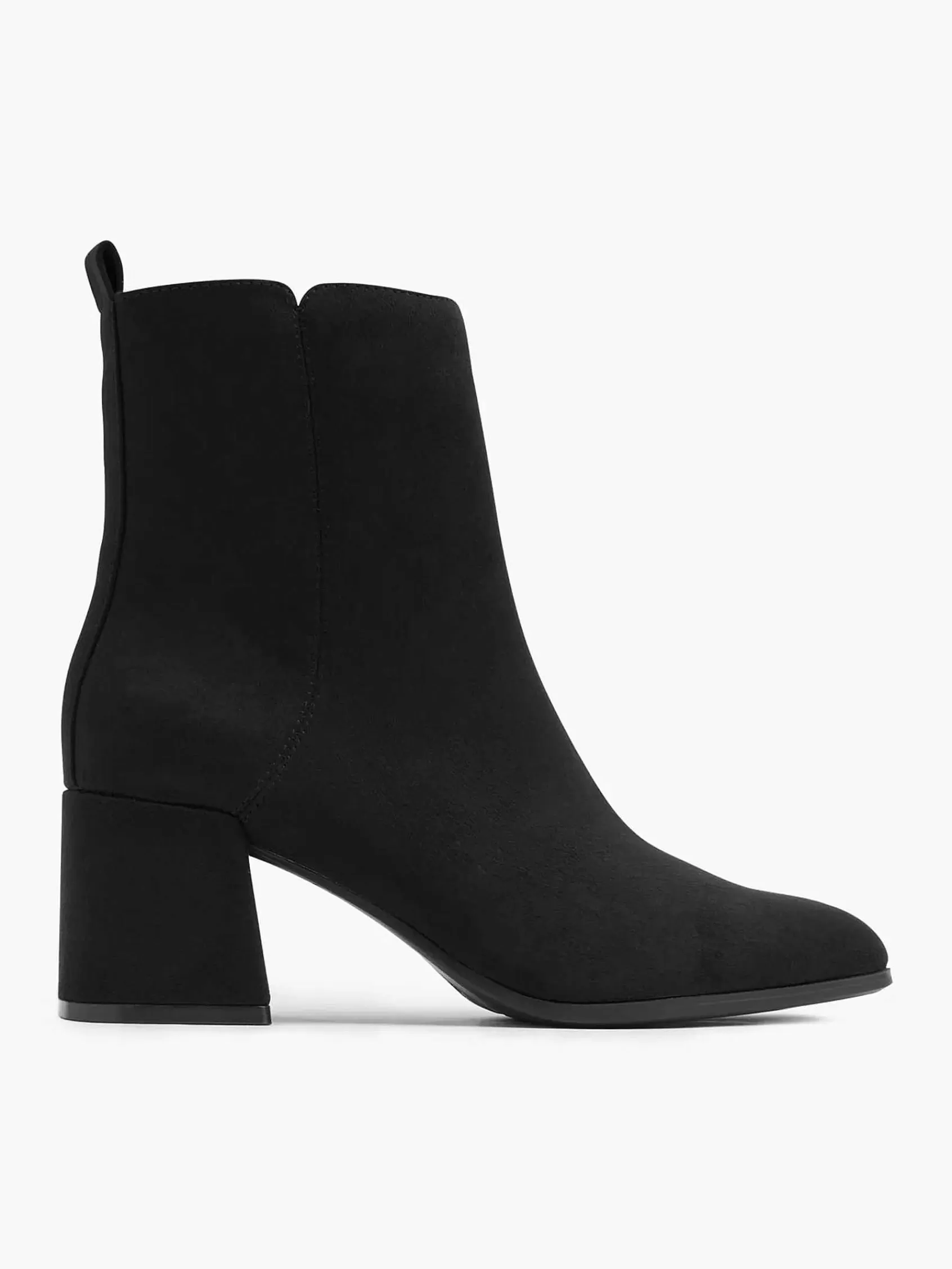 Dames Graceland Enkellaarzen & Boots-Zwarte Enkellaars Hak