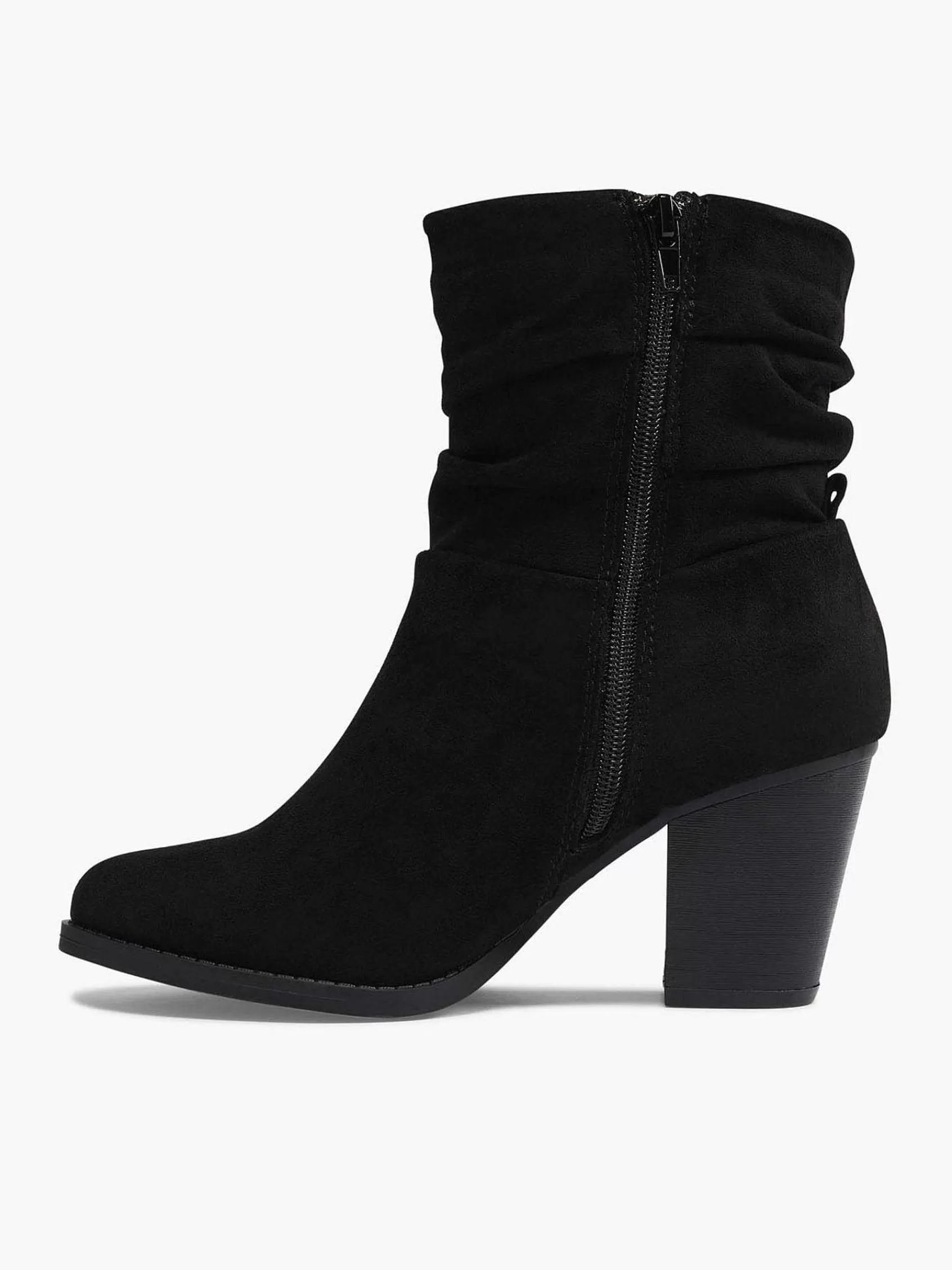 Dames Graceland Enkellaarzen & Boots-Zwarte Enkellaars Hak