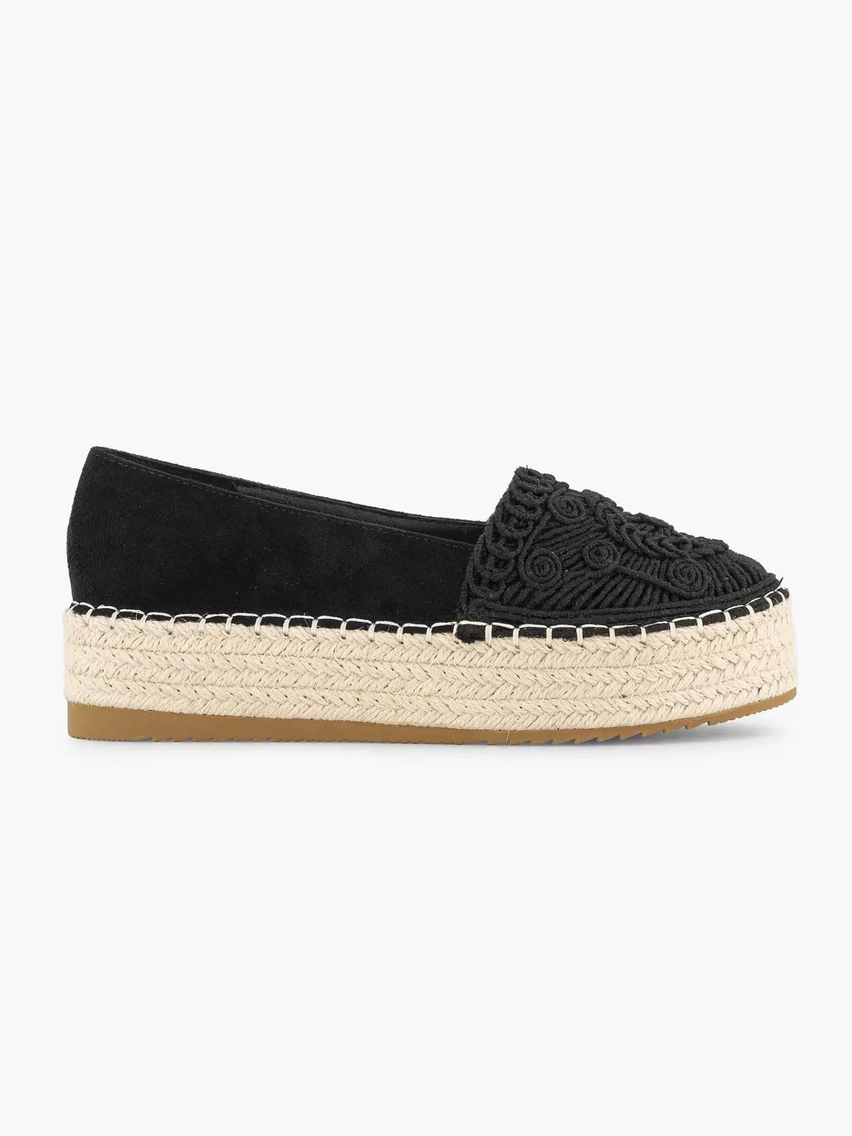 Dames Graceland Instappers-Zwarte Espadrille