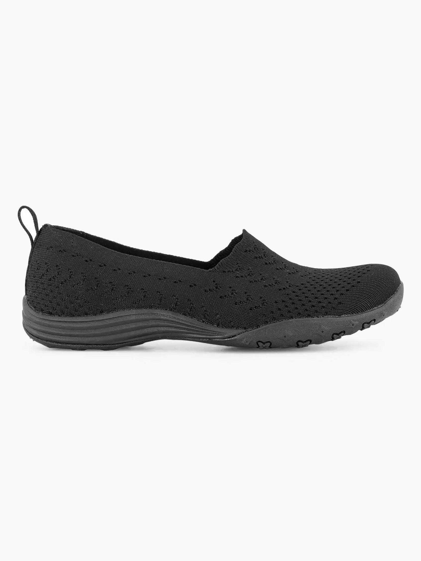 Dames Skechers Instappers-Zwarte Fiftster - Love Starz